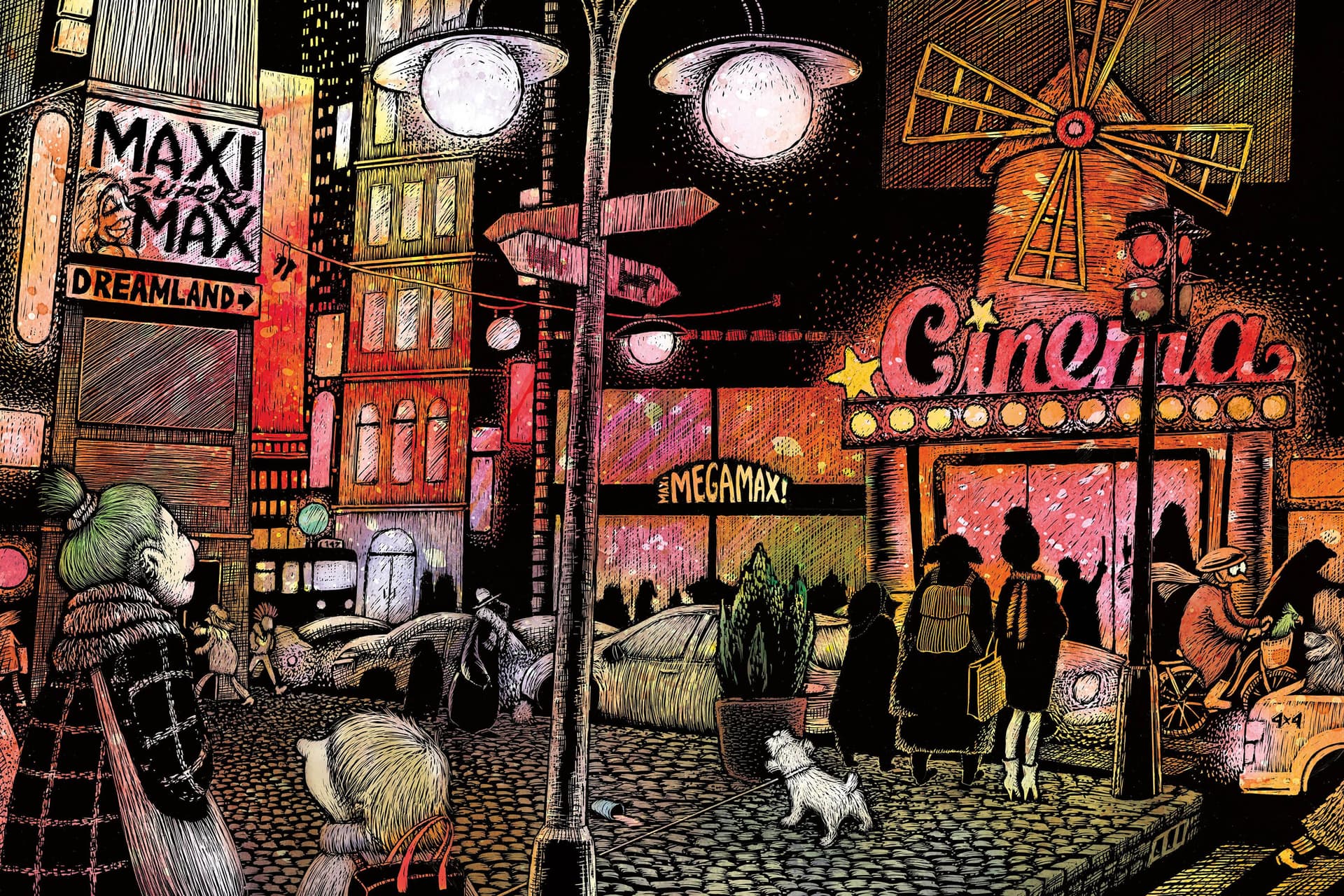 Bilderbokssida skapad av skrapkarton