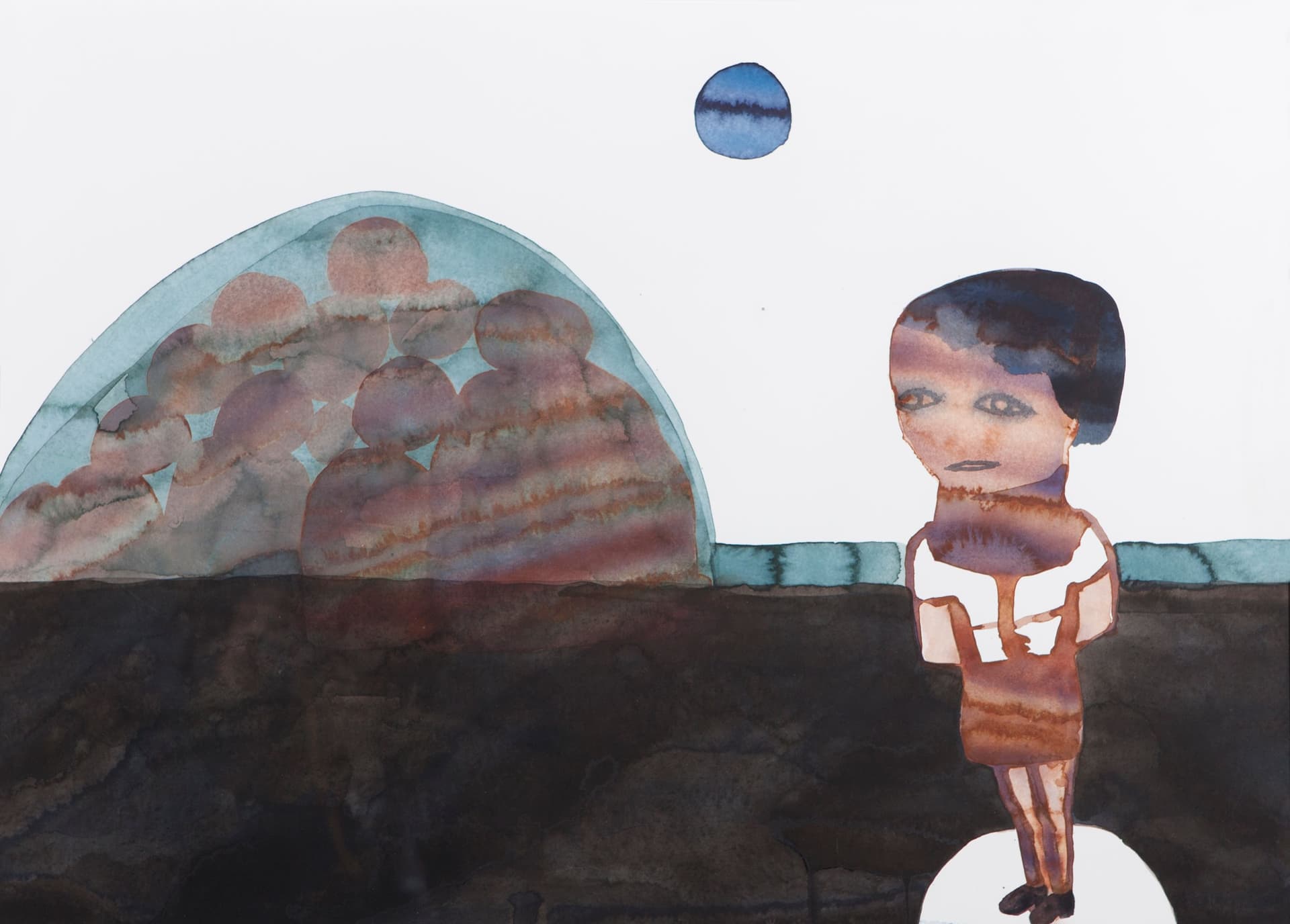 Verk på bild: Eva Vilne, Över mörka vatten, 2011