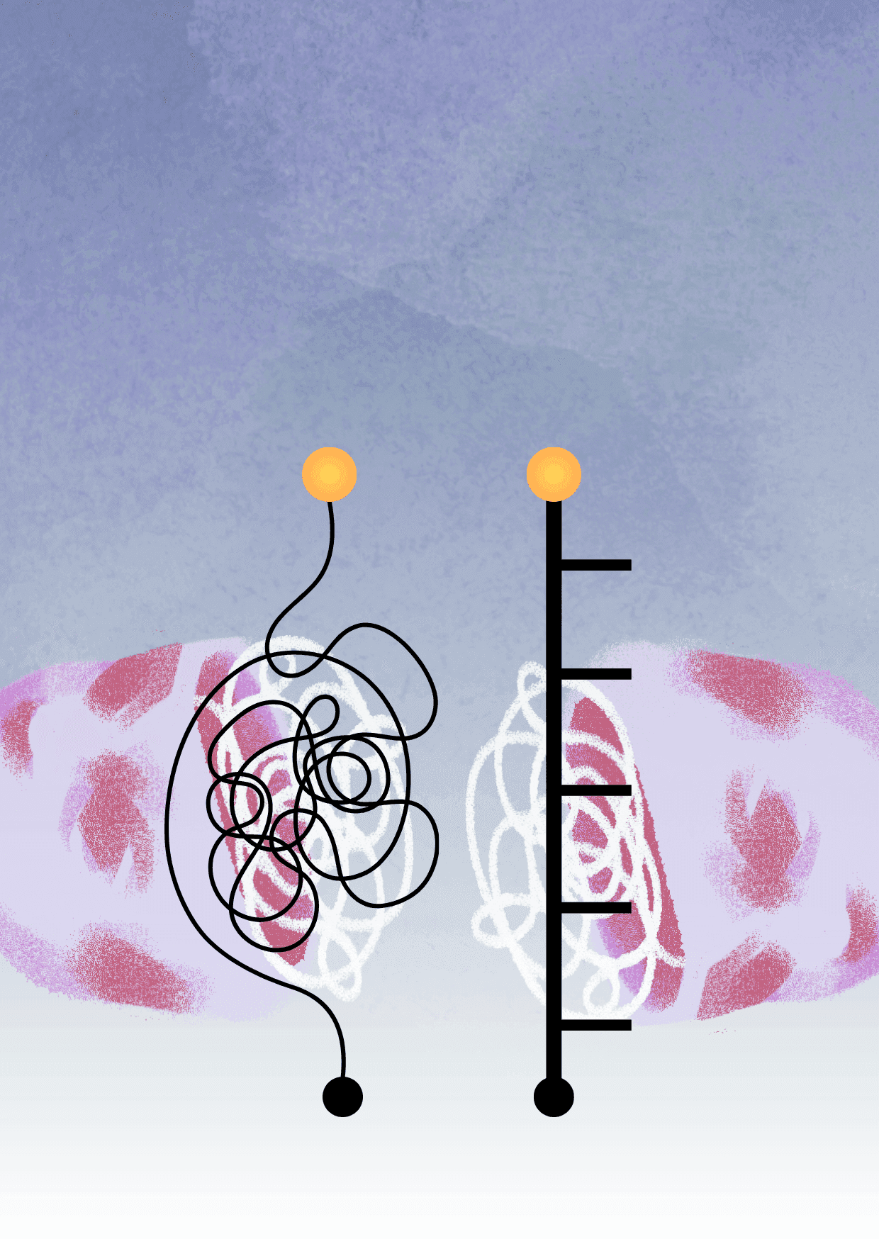 Bilden föreställer en abstrakt målning av konstnären Alexandra Walsh