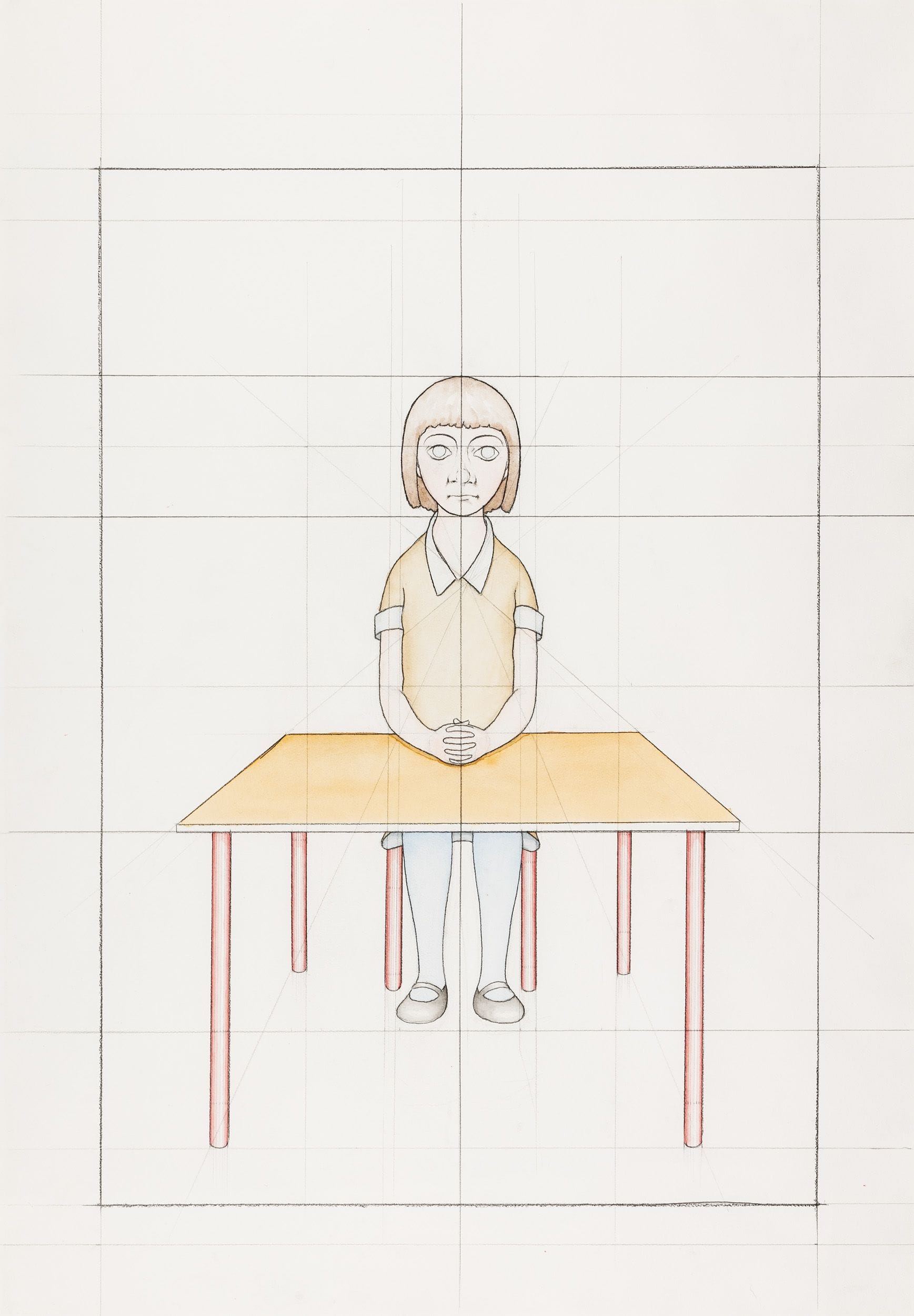 Art work: Peter Land, An Attempt to Reconstruct my Primary School Class from Memory (06) work in progress, 2012