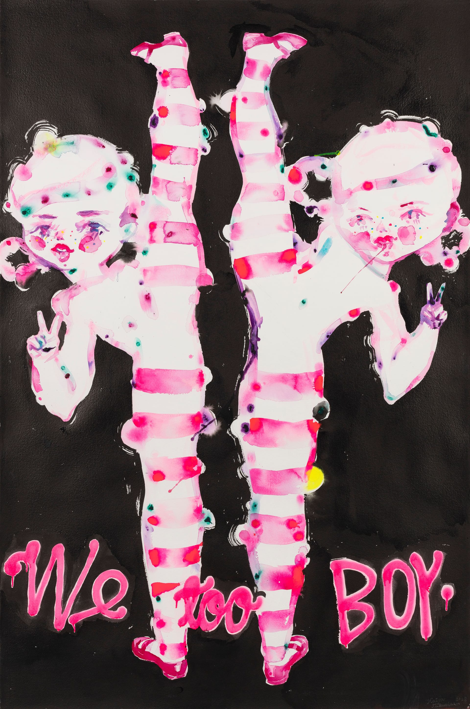 Konstverk: Katja Tukiainen, We too boy, 2018