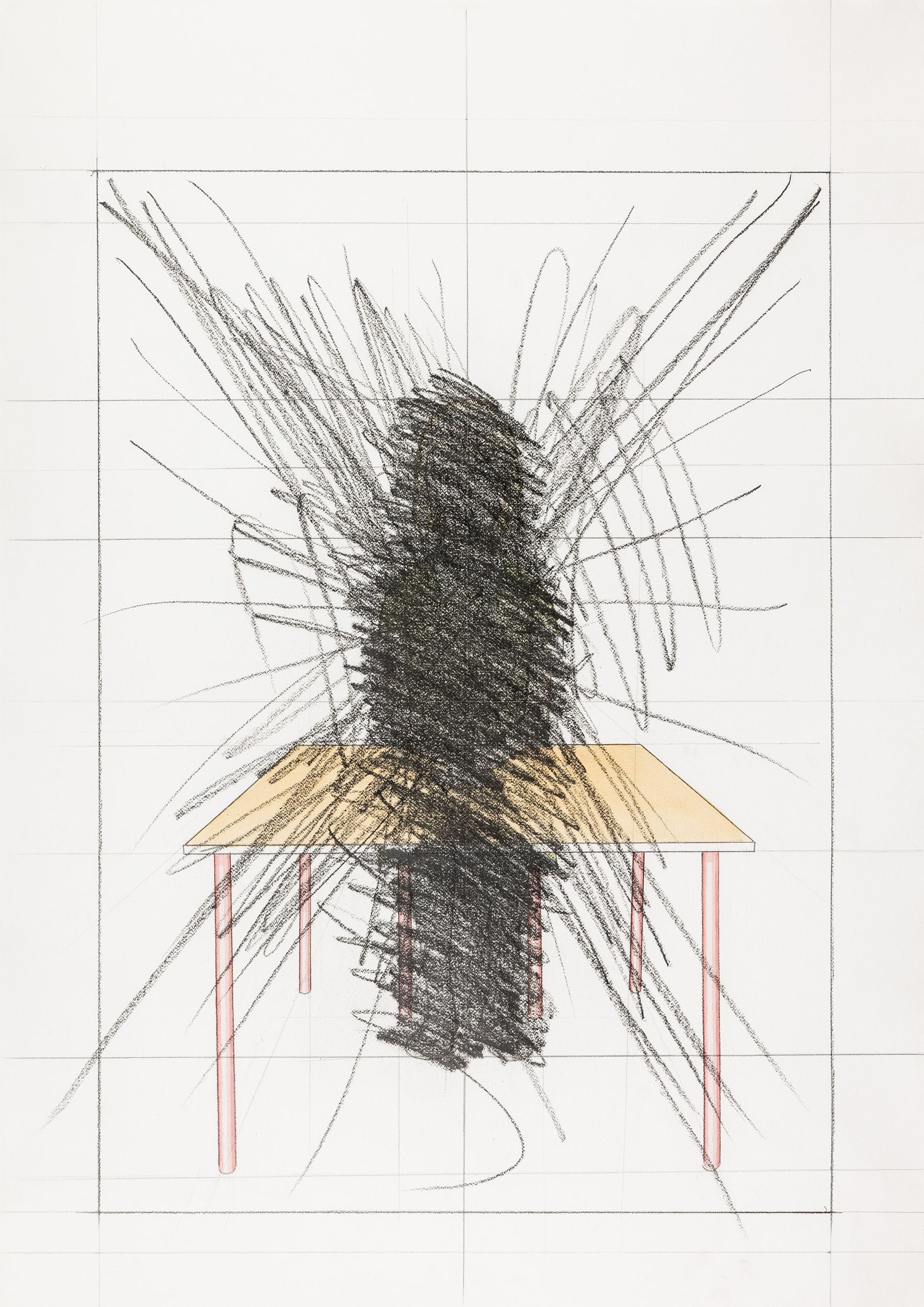 Art work: Peter Land, An Attempt to Reconstruct my Primary School Class from Memory (överstruken teckning) work in progress, 2012