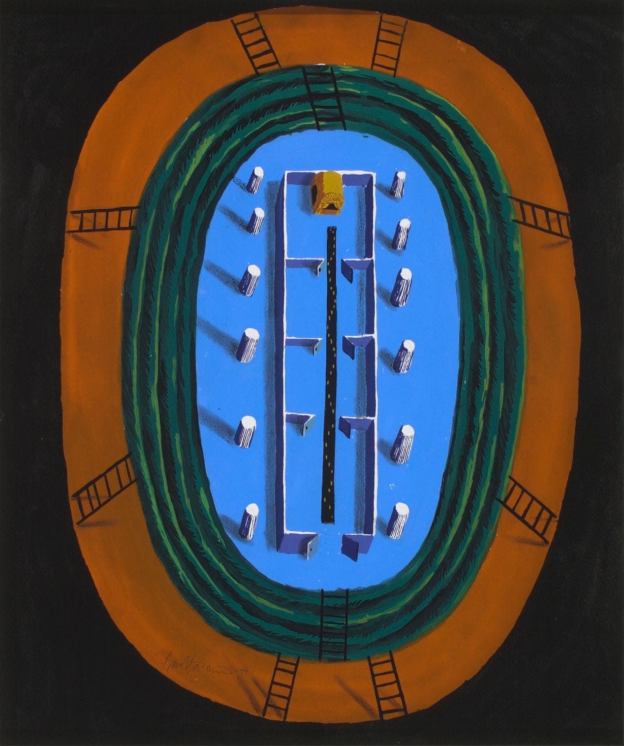 Konstverk: Hannu Väisänen, Solens kungssal, 1994