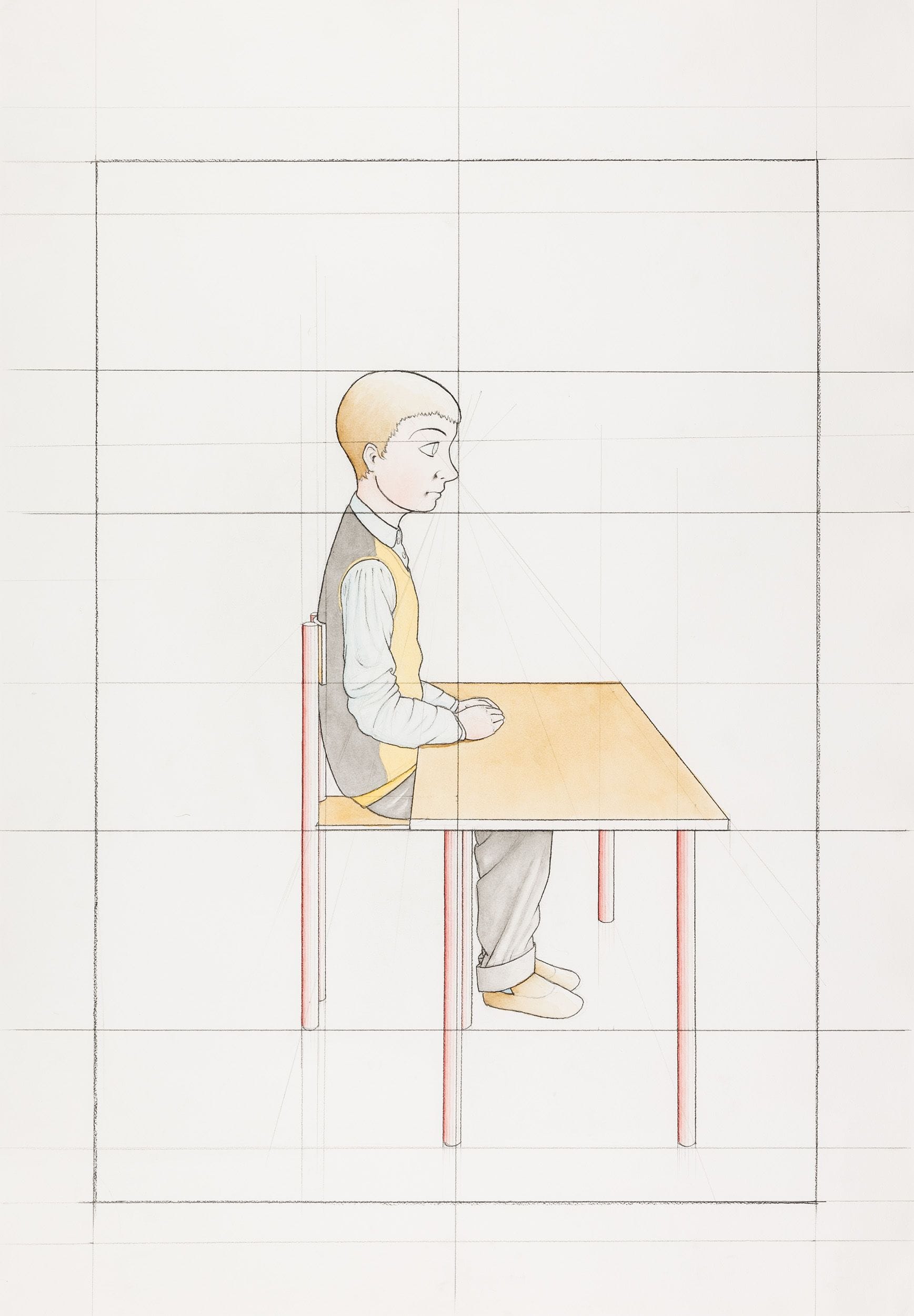 Art work: Peter Land, An Attempt to Reconstruct my Primary School Class from Memory (03) work in progress, 2012
