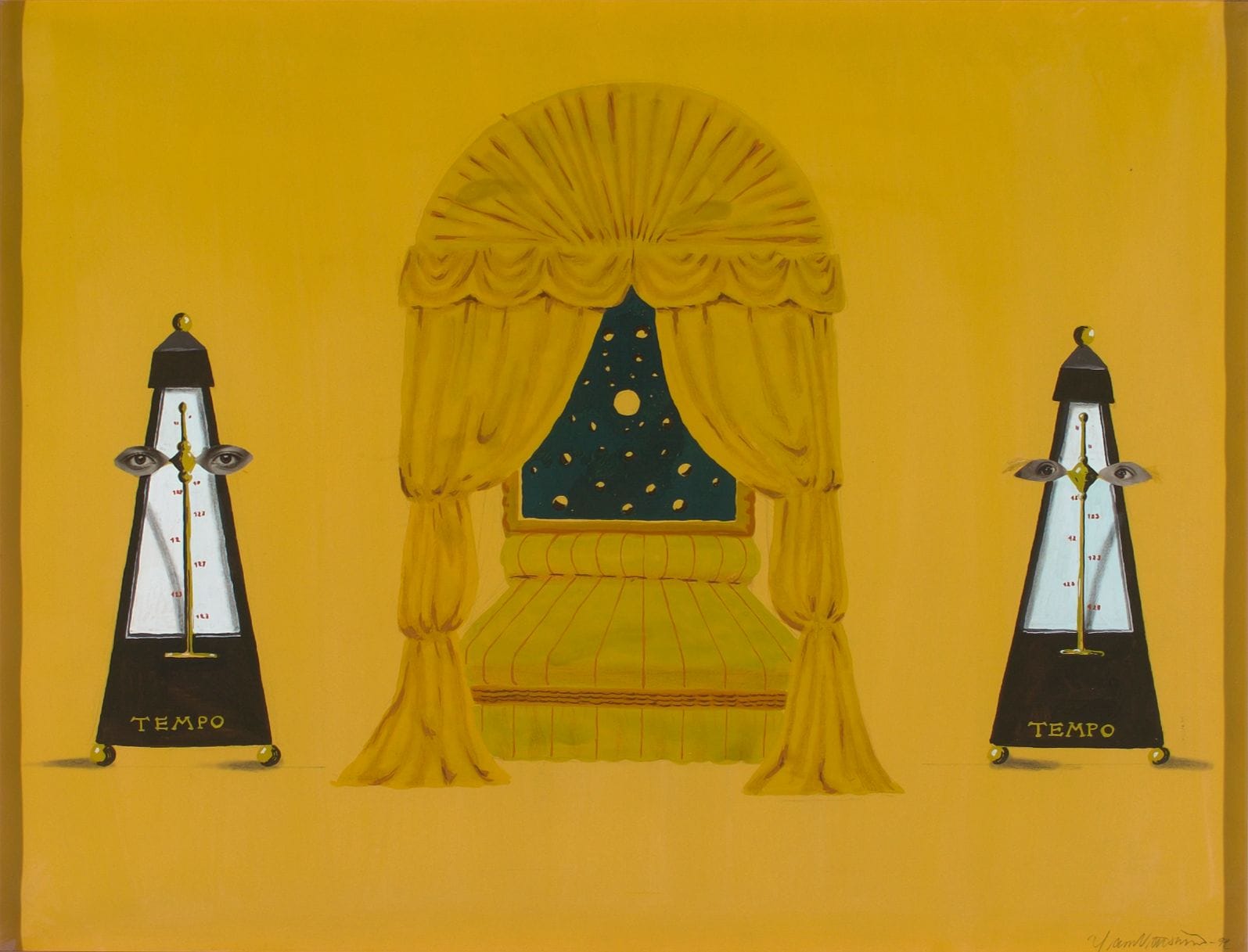 Konstverk: Hannu Väisänen, Solens baldakinsäng, 1994