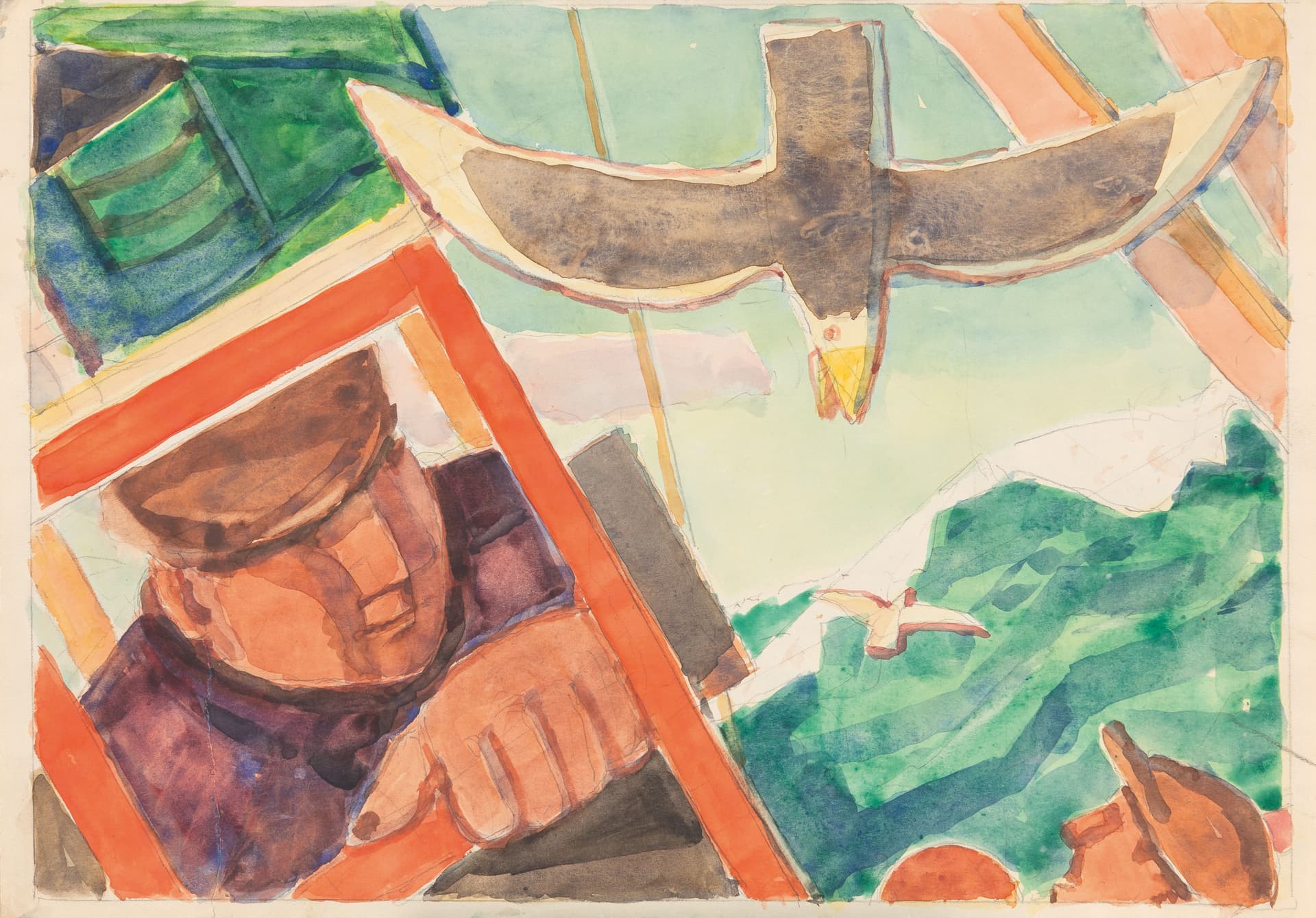 Konstverk: Gunnlaugur Scheving, Till sjöss, Odaterad