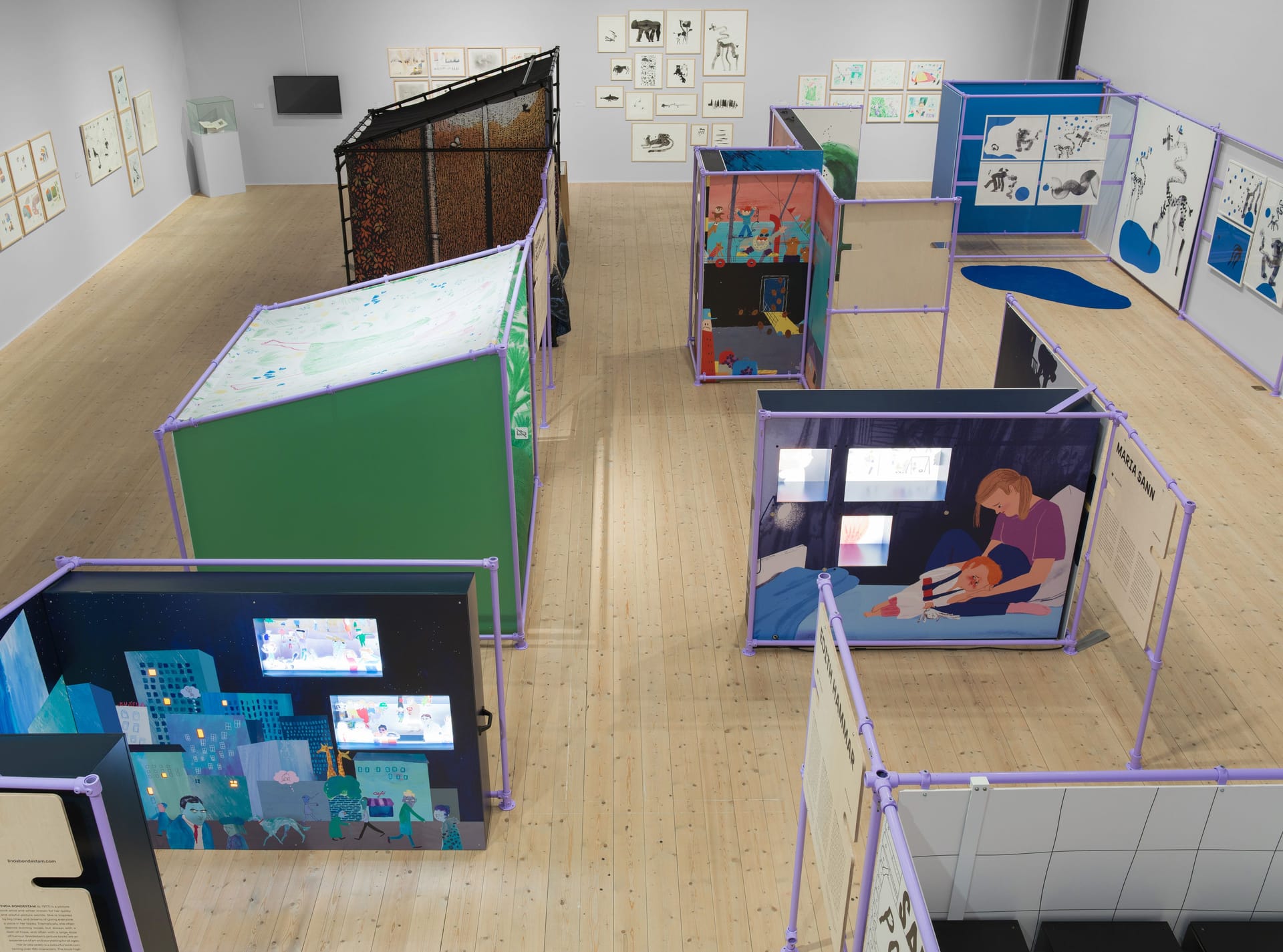 Exhibition hall seen from above