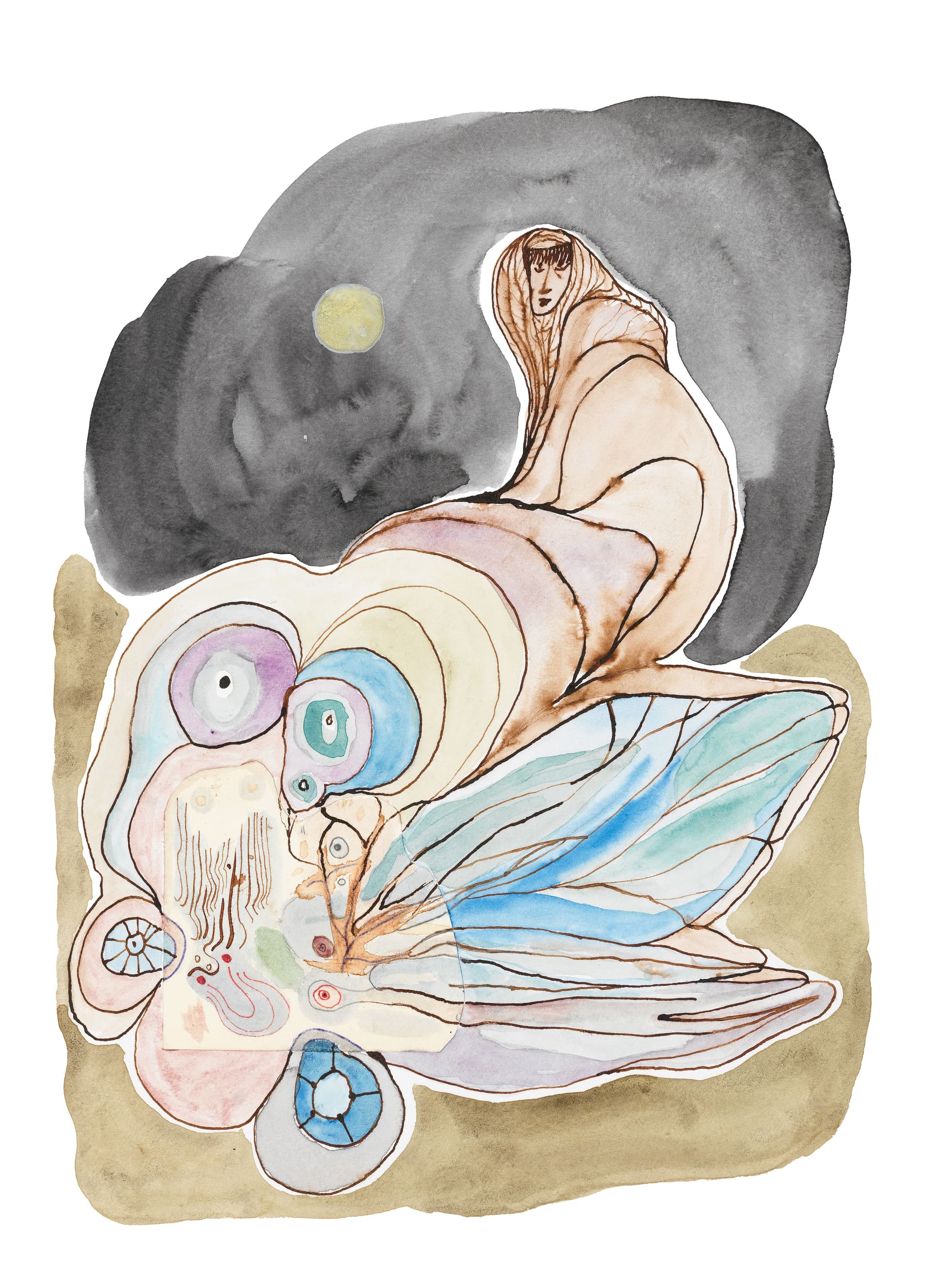 Konstverk: Carin Ellberg, gåendes längs stranden, 2020-2021 © Carin Ellberg