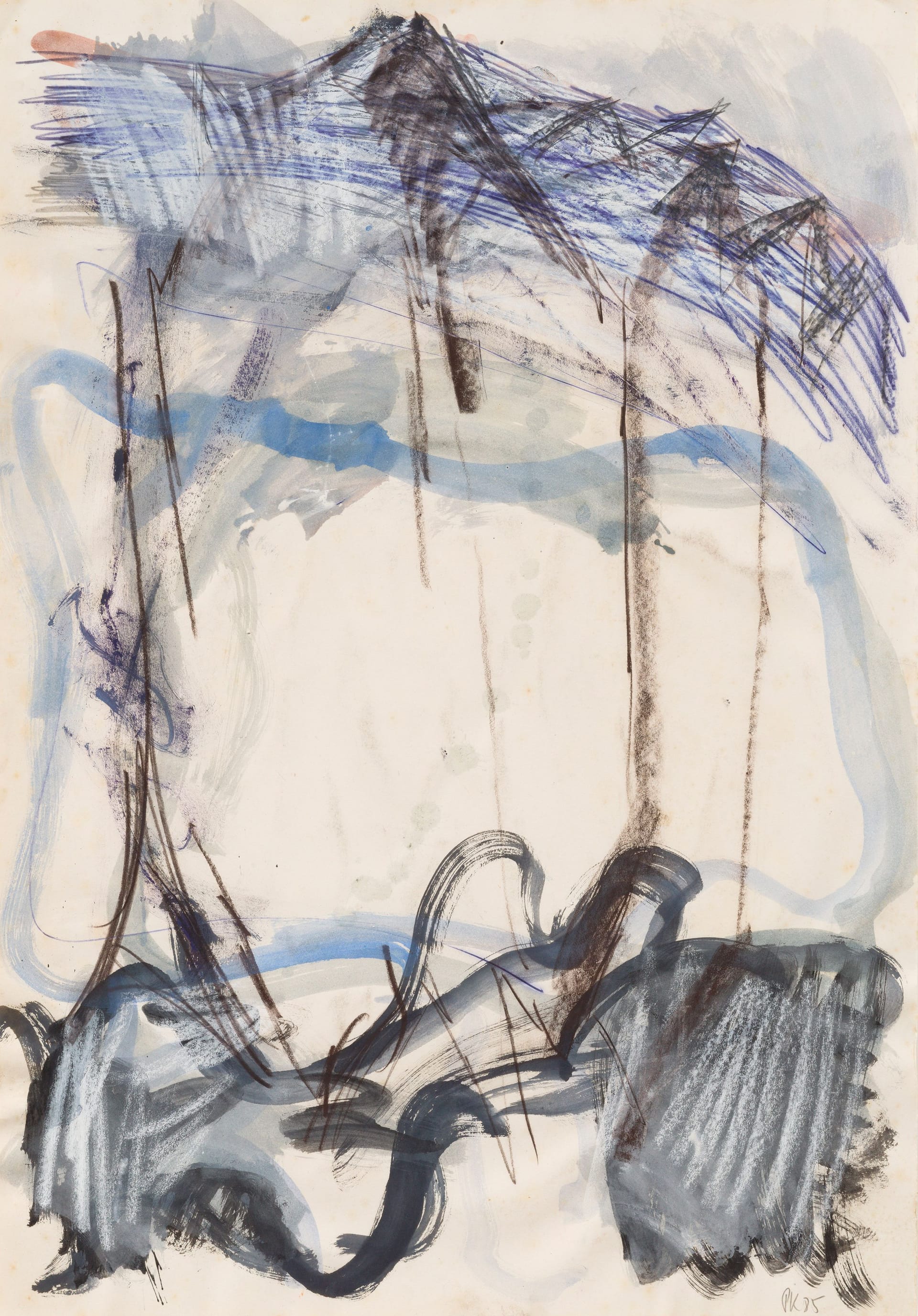 Verk: Per Kirkeby, Utan titel, 1985
