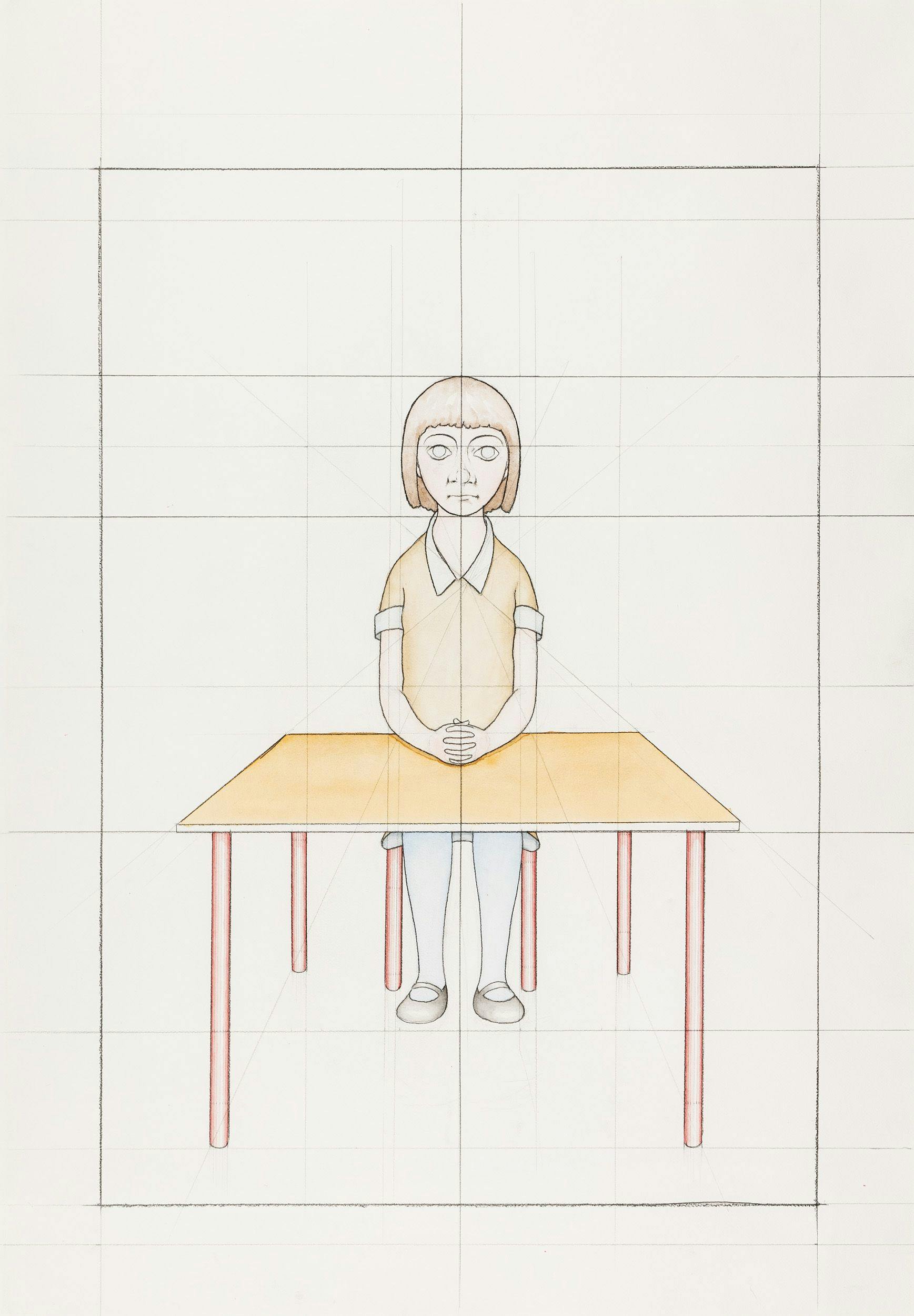 Konstverk: Peter Land, An Attempt to Reconstruct my Primary School Class from Memory (06) work in progress, 2012