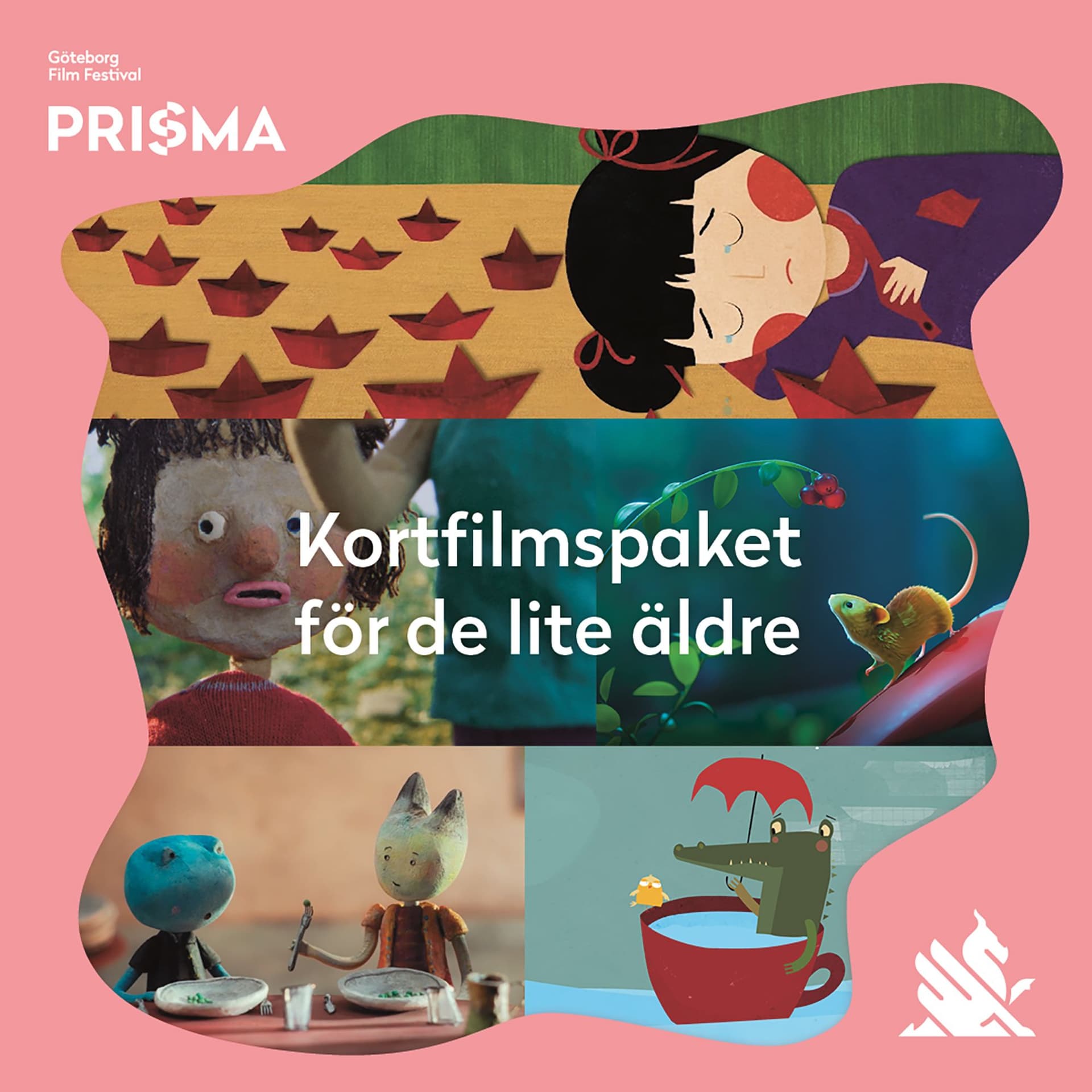 Bild för PRISMA med texten "Kortfilmspaket för de lite äldre"