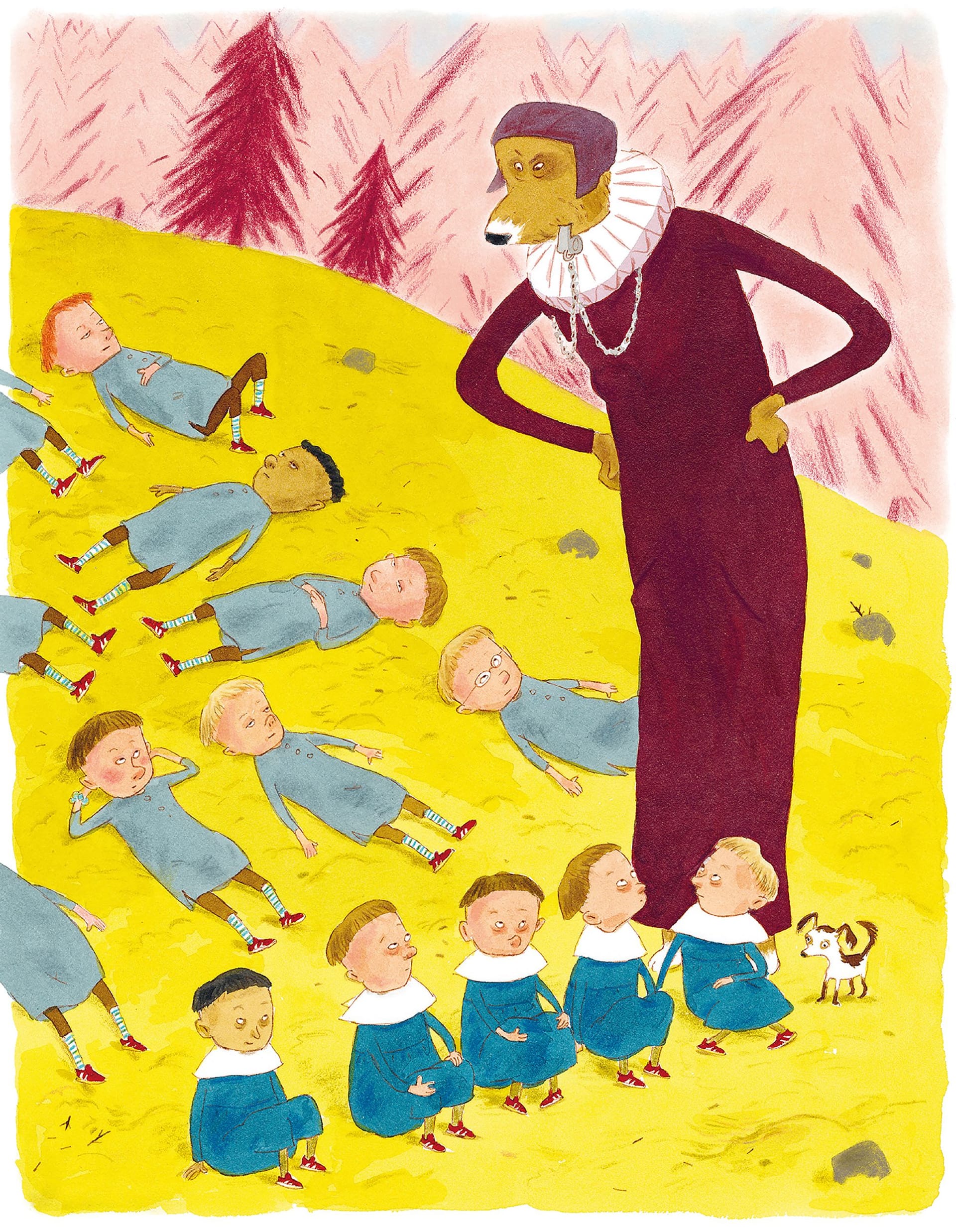 Art work: Pija Lindenbaum, from the book Vitvivan och Gullsippan, 2021