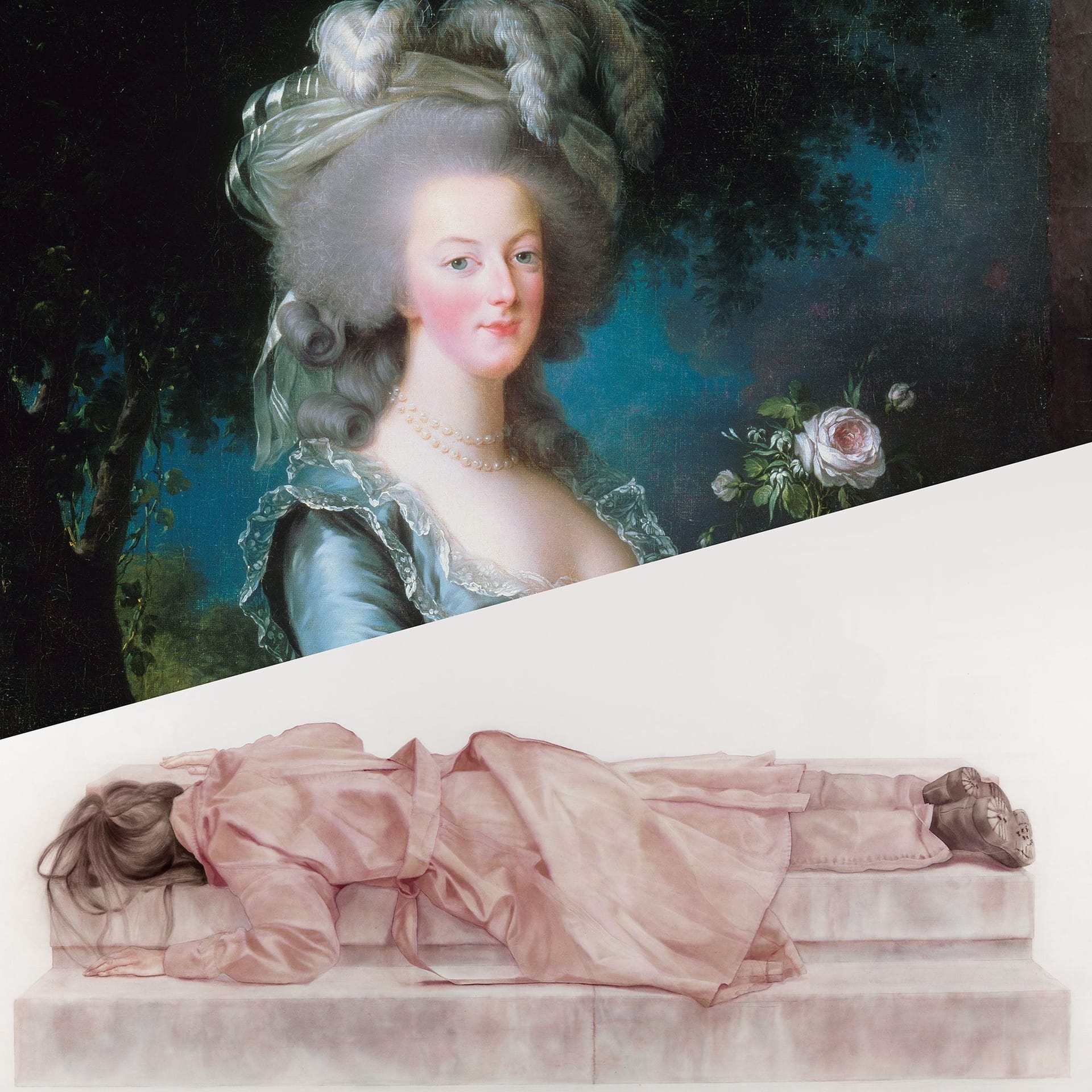 Collage of two works of art