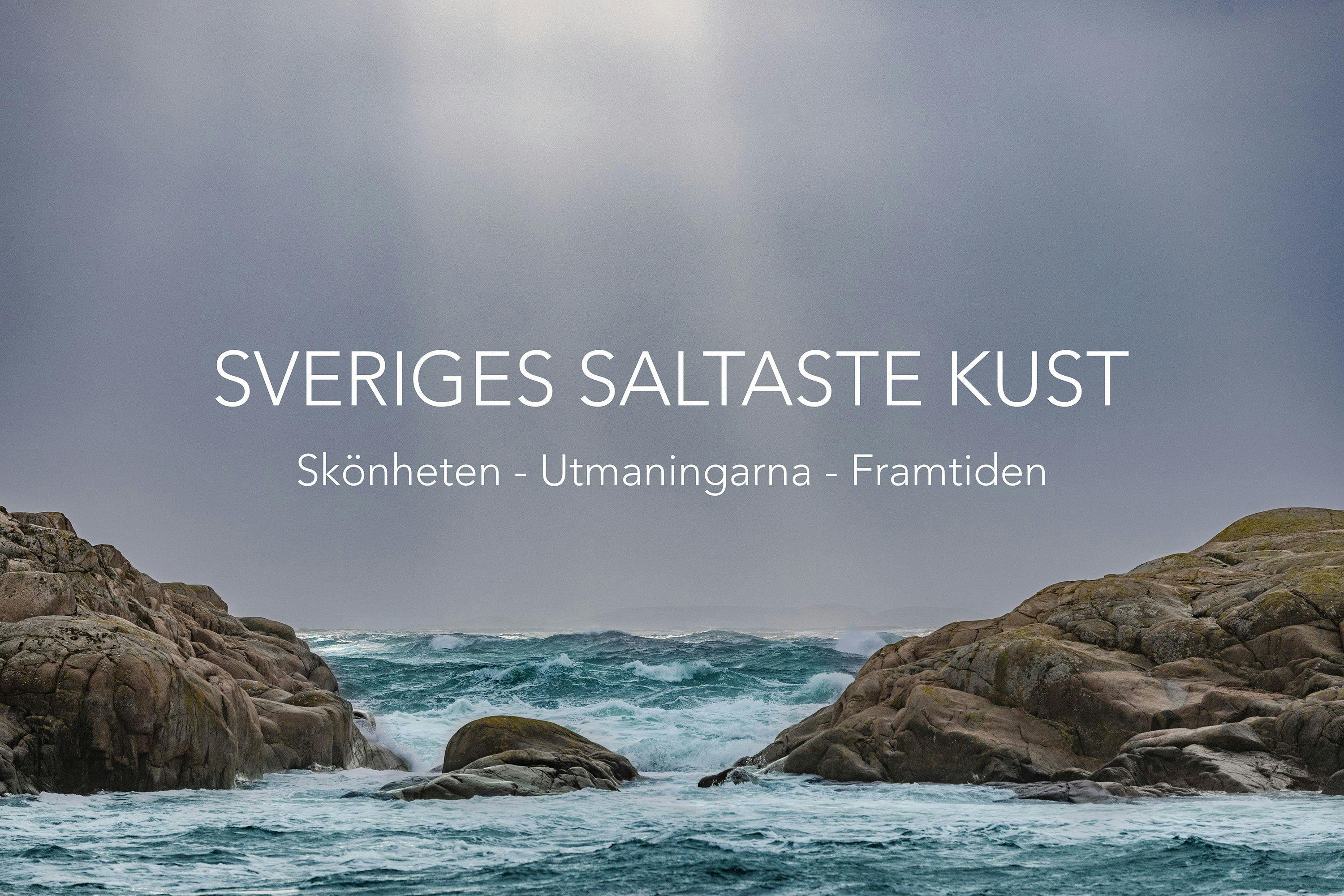 Havet, samt texten "Sveriges saltaste kust"