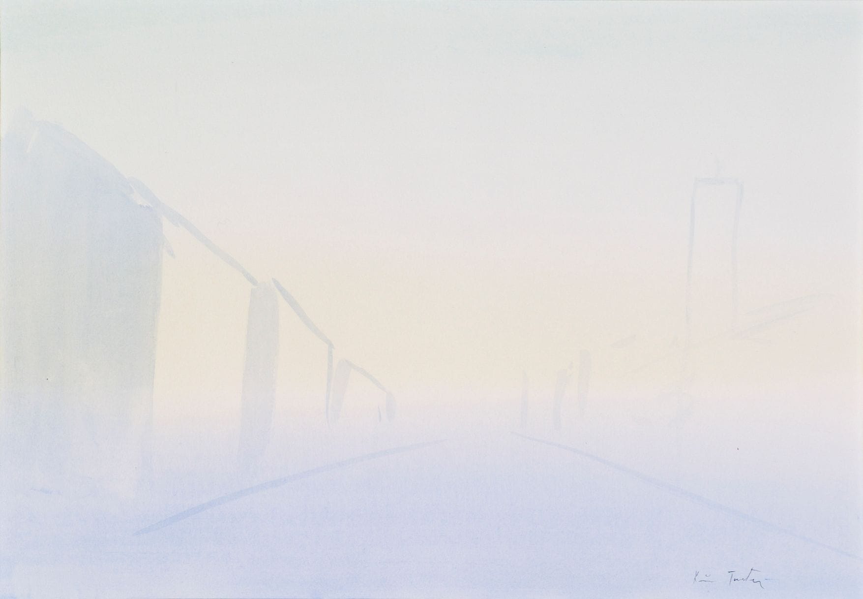Konstverk: Kåre Tveter, Vintermorgon Lillestrøm, 2001