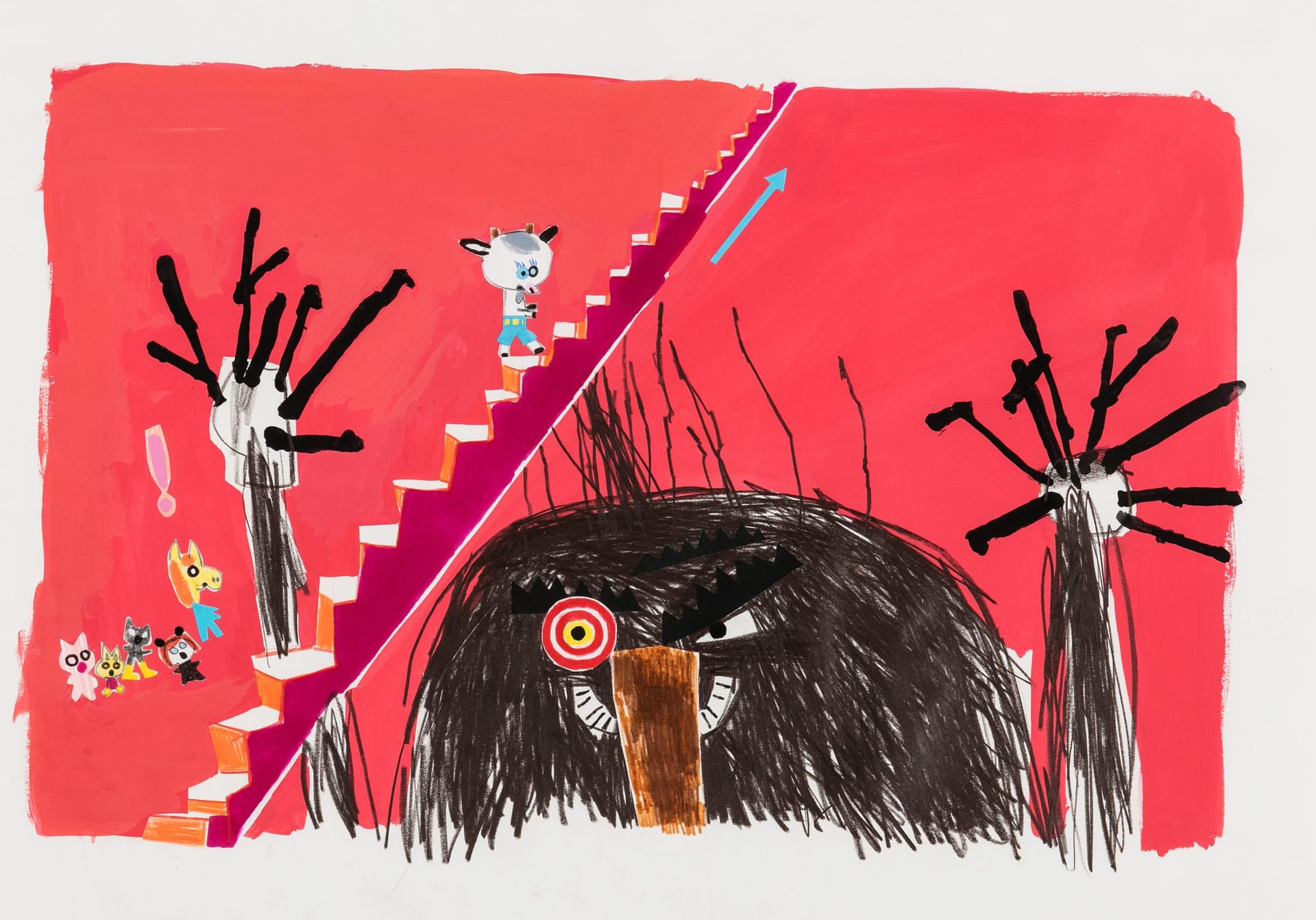 Artwork: Gry Moursund, Gry Moursund, from the book Billy Goats Gruff at the bathhouse, 2009