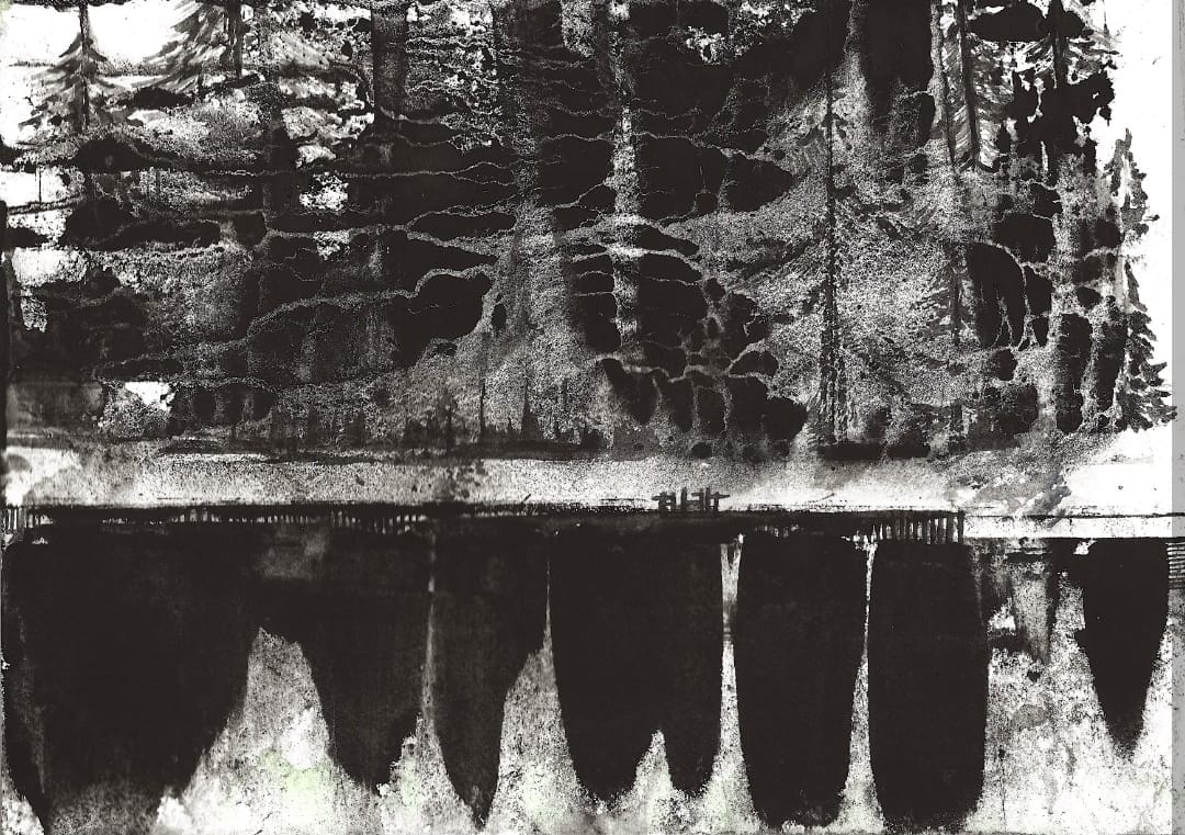 Art work called Lake edge by Alexandra Walsh