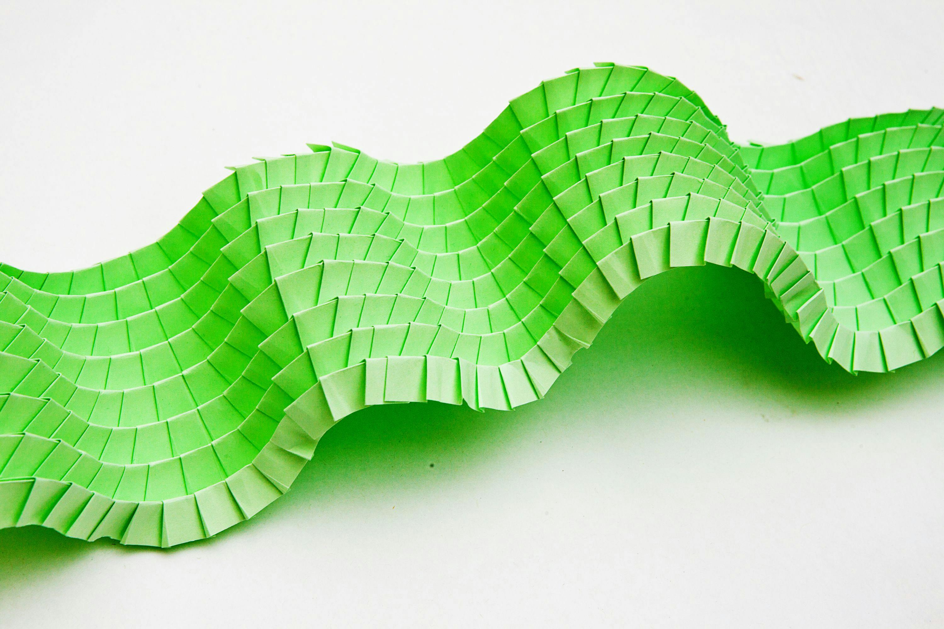 Geometrisk grön origami