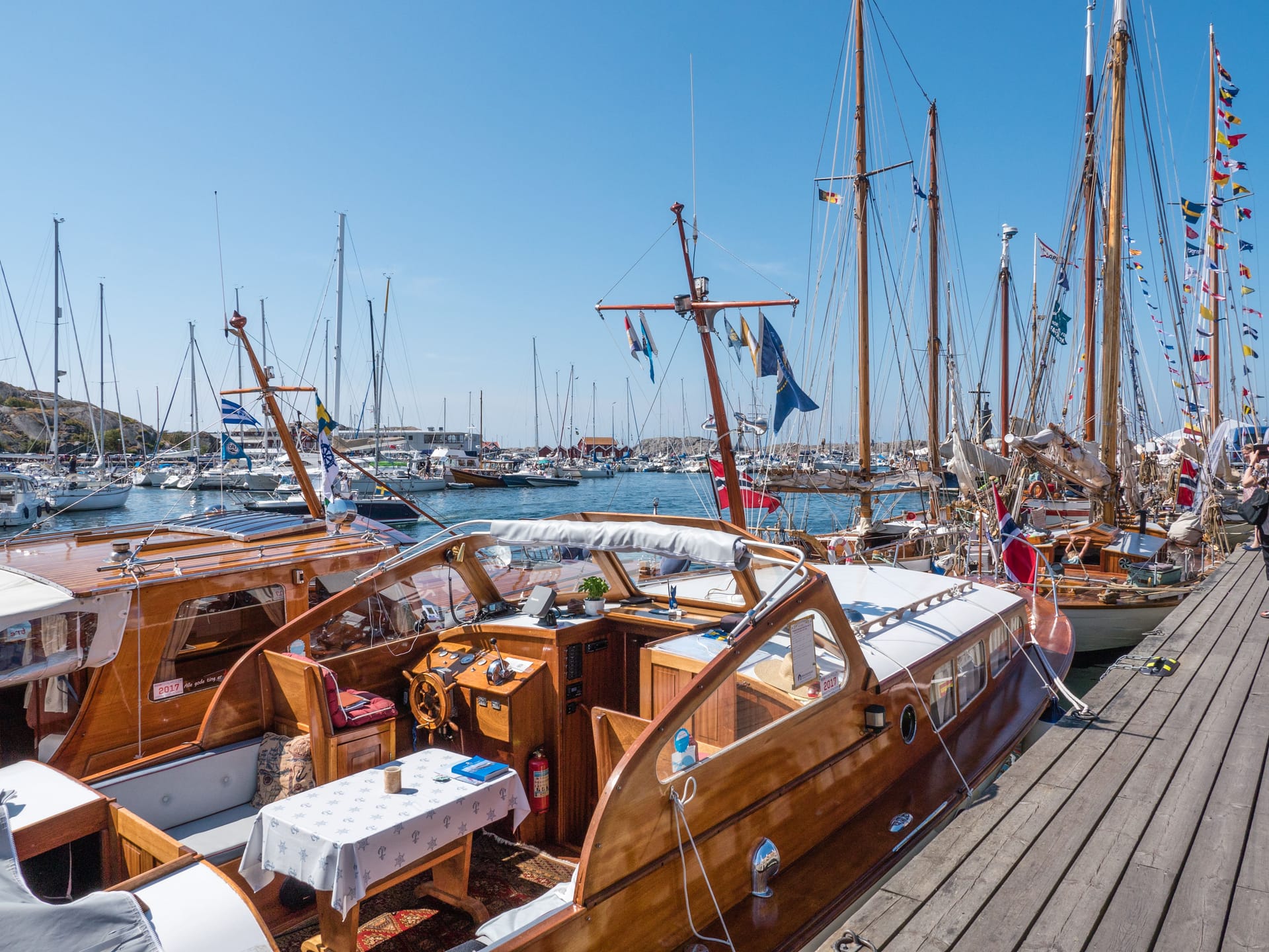 Wooden boat in port