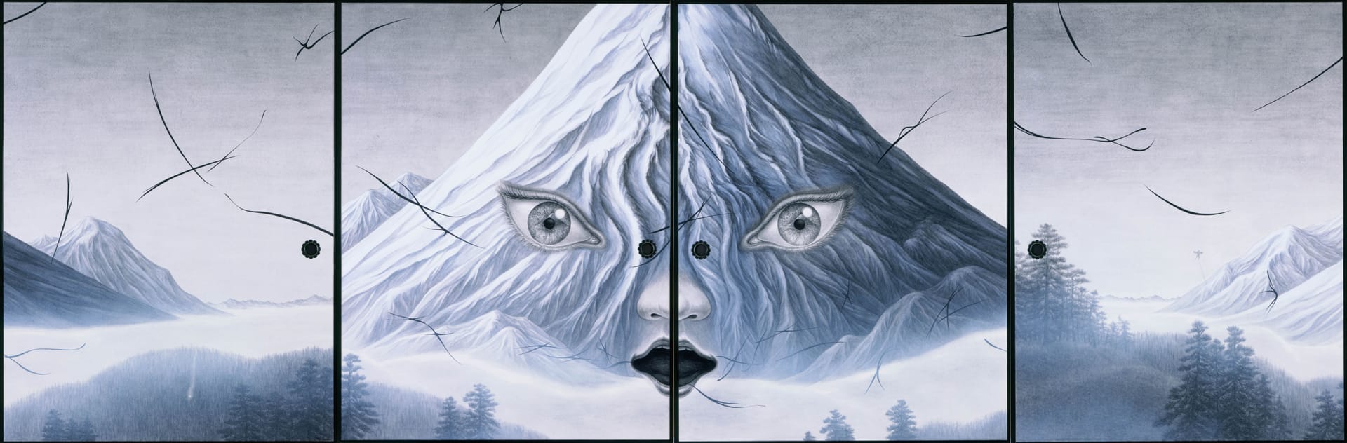 Image of work: Tomoko Konoike, Hidden mountain – Fusuma Painting, 2008