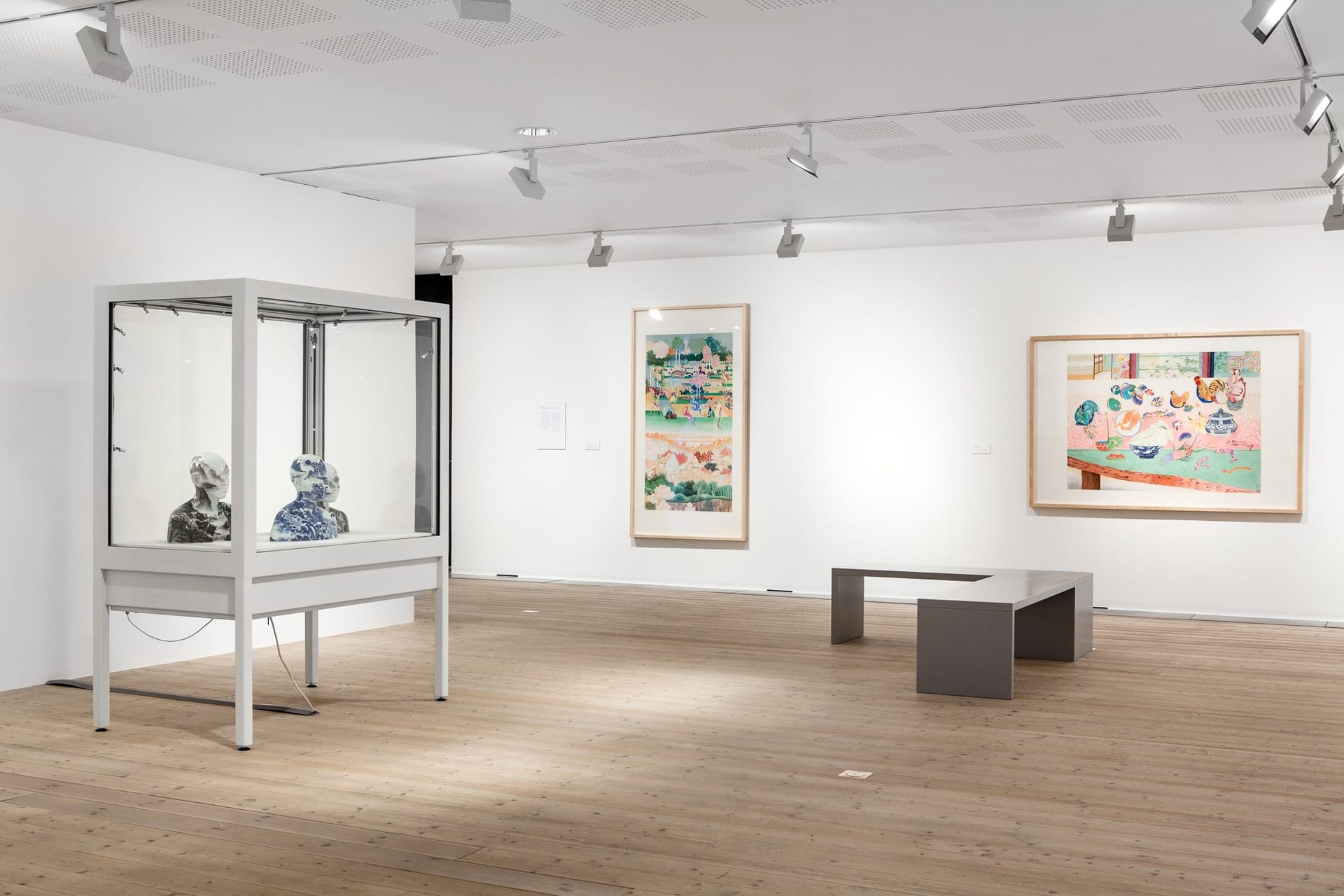 Works in the exhibition halls by Ah Xian and Yuan Jai.