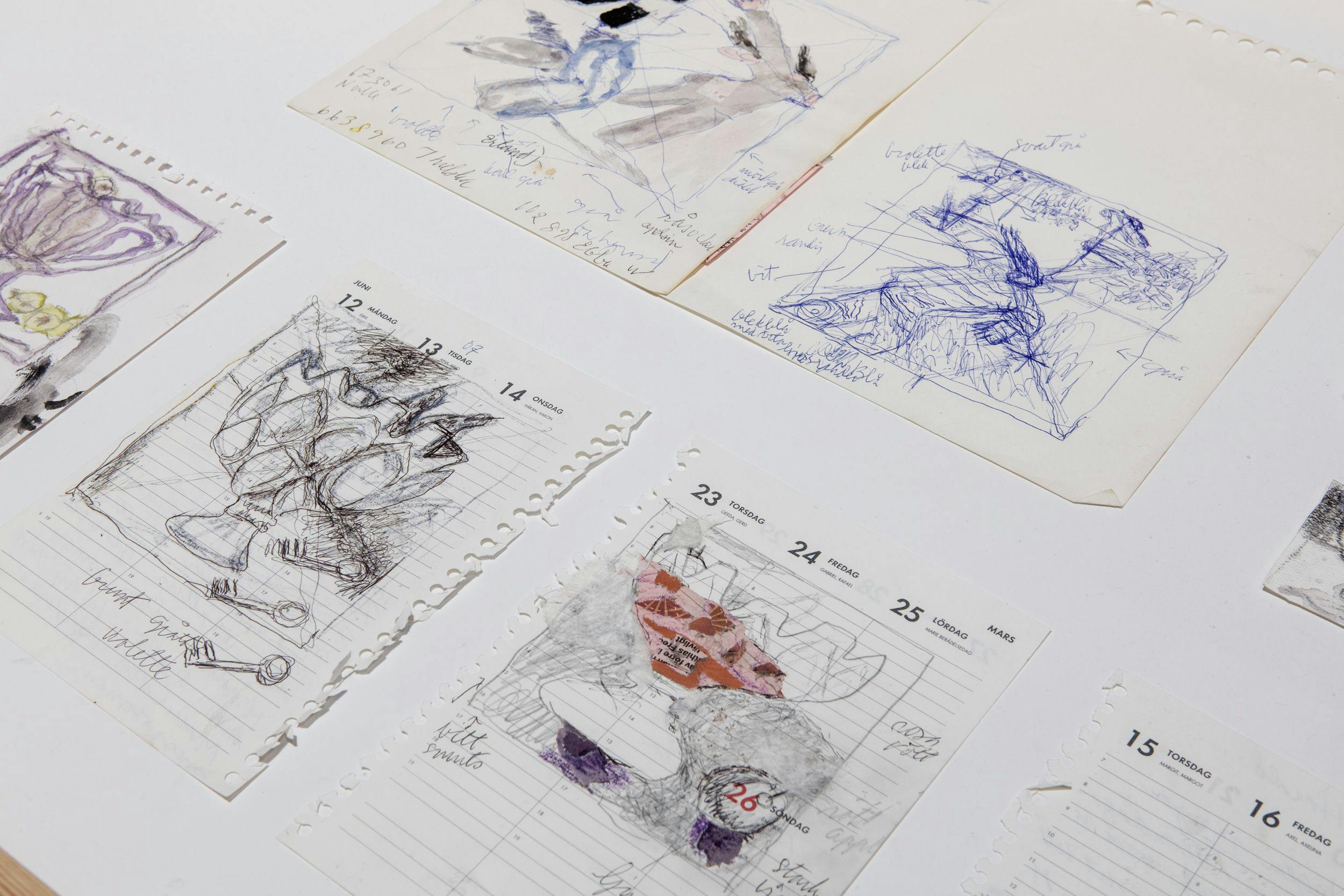  Close-up of sketches