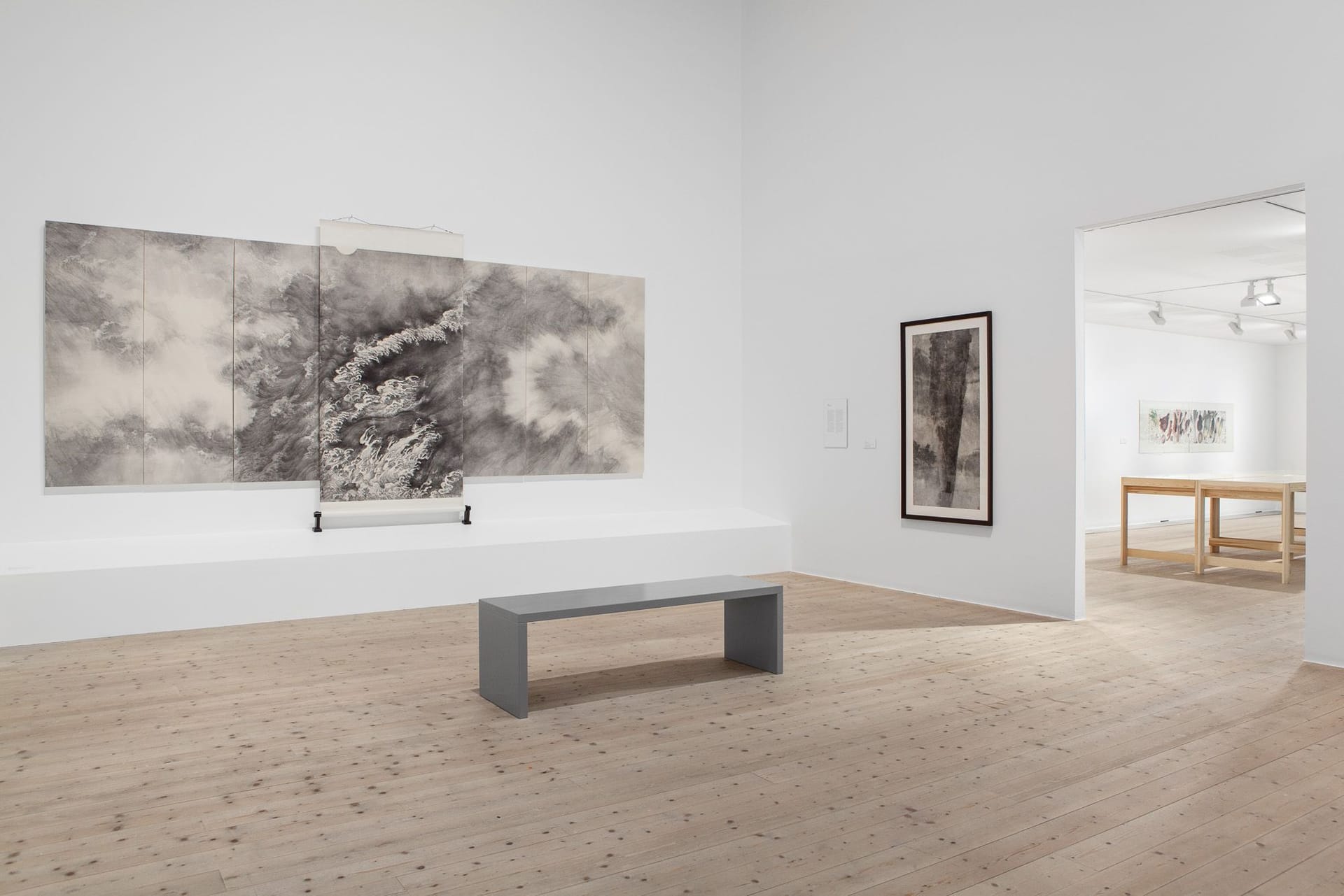 Works in the exhibition halls by Li Huayi