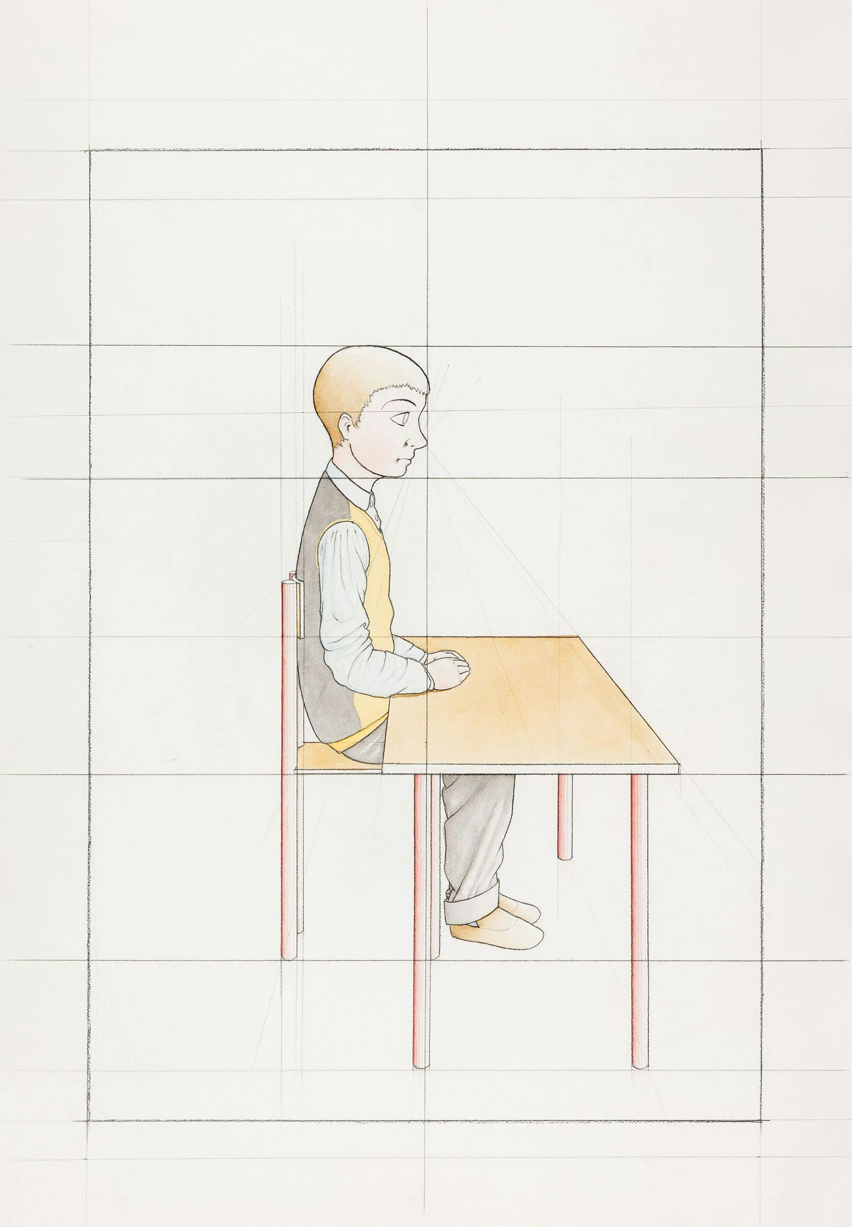 Konstverk: Peter Land, An Attempt to Reconstruct my Primary School Class from Memory (03) work in progress, 2012