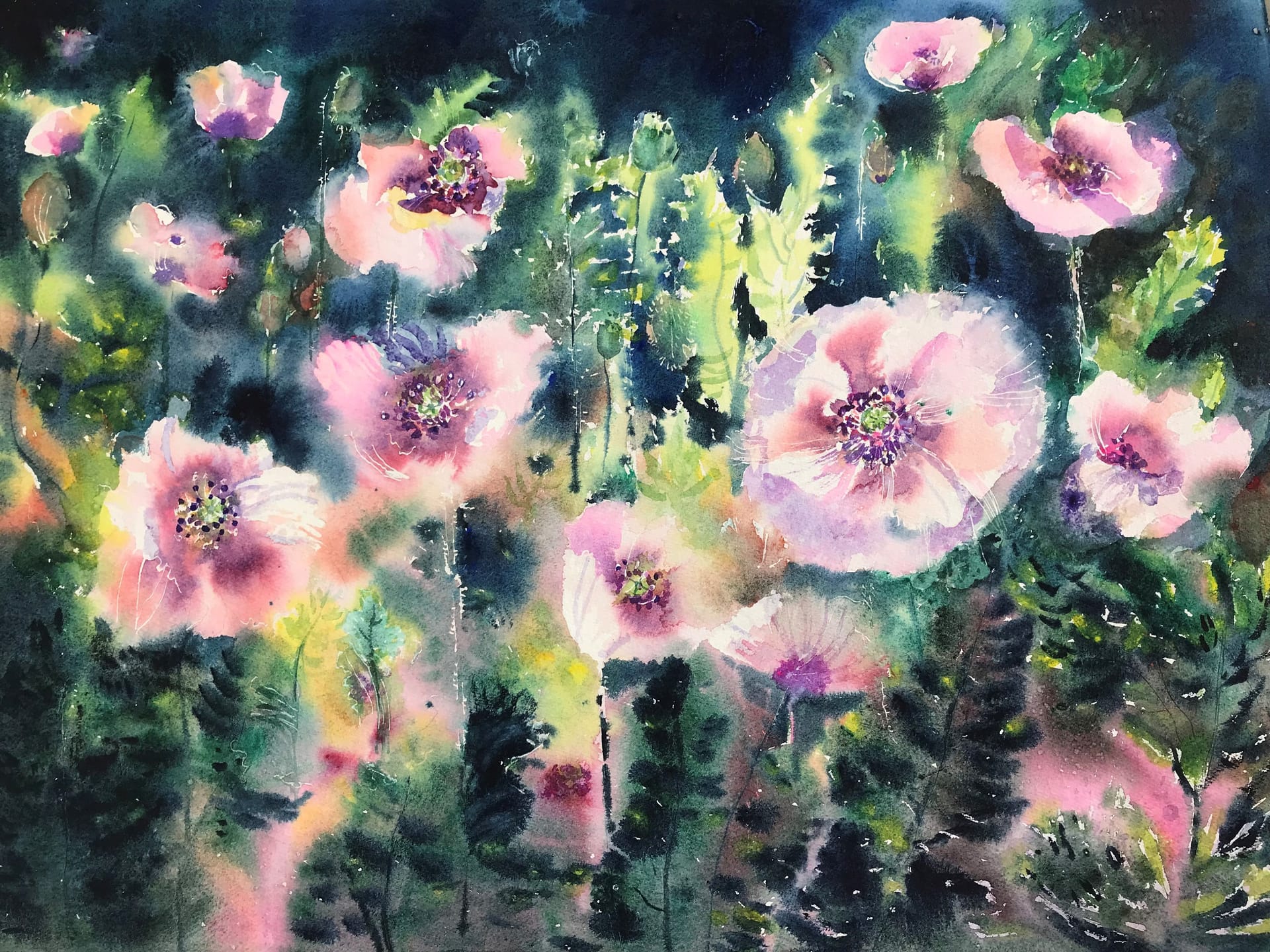 Work: Mona Raotma-Karlsson, Pink Poppies
