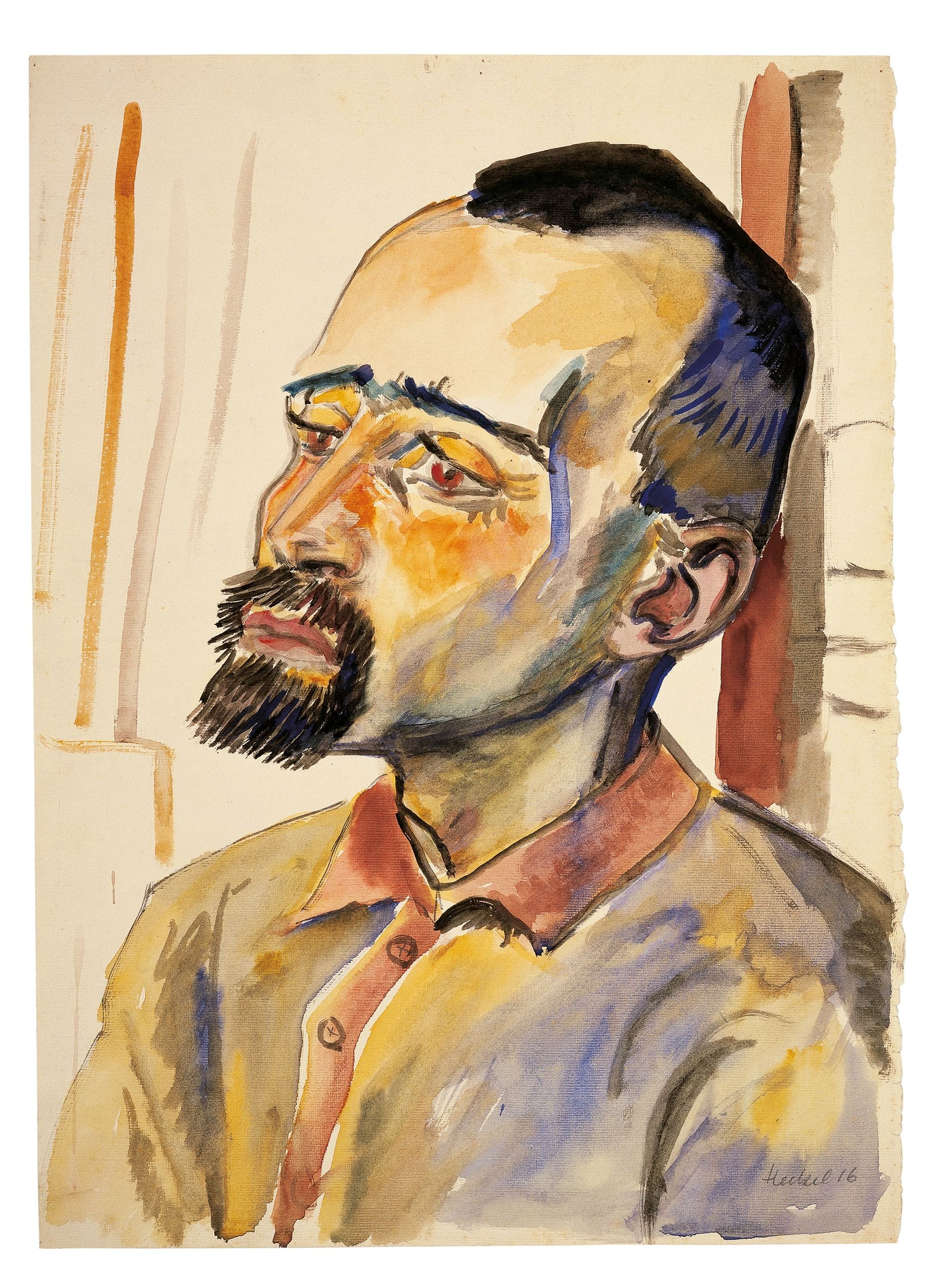 Work: Erich Heckel, Pfleger M (Morwitz), 1916