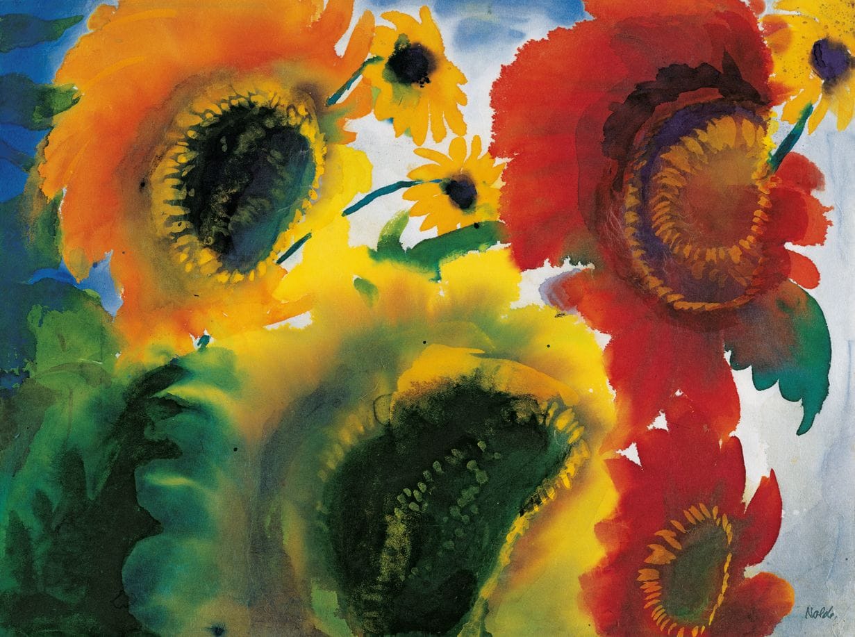 Emil Nolde, Röda och gula solrosor ©Nolde Stiftung Seebüll