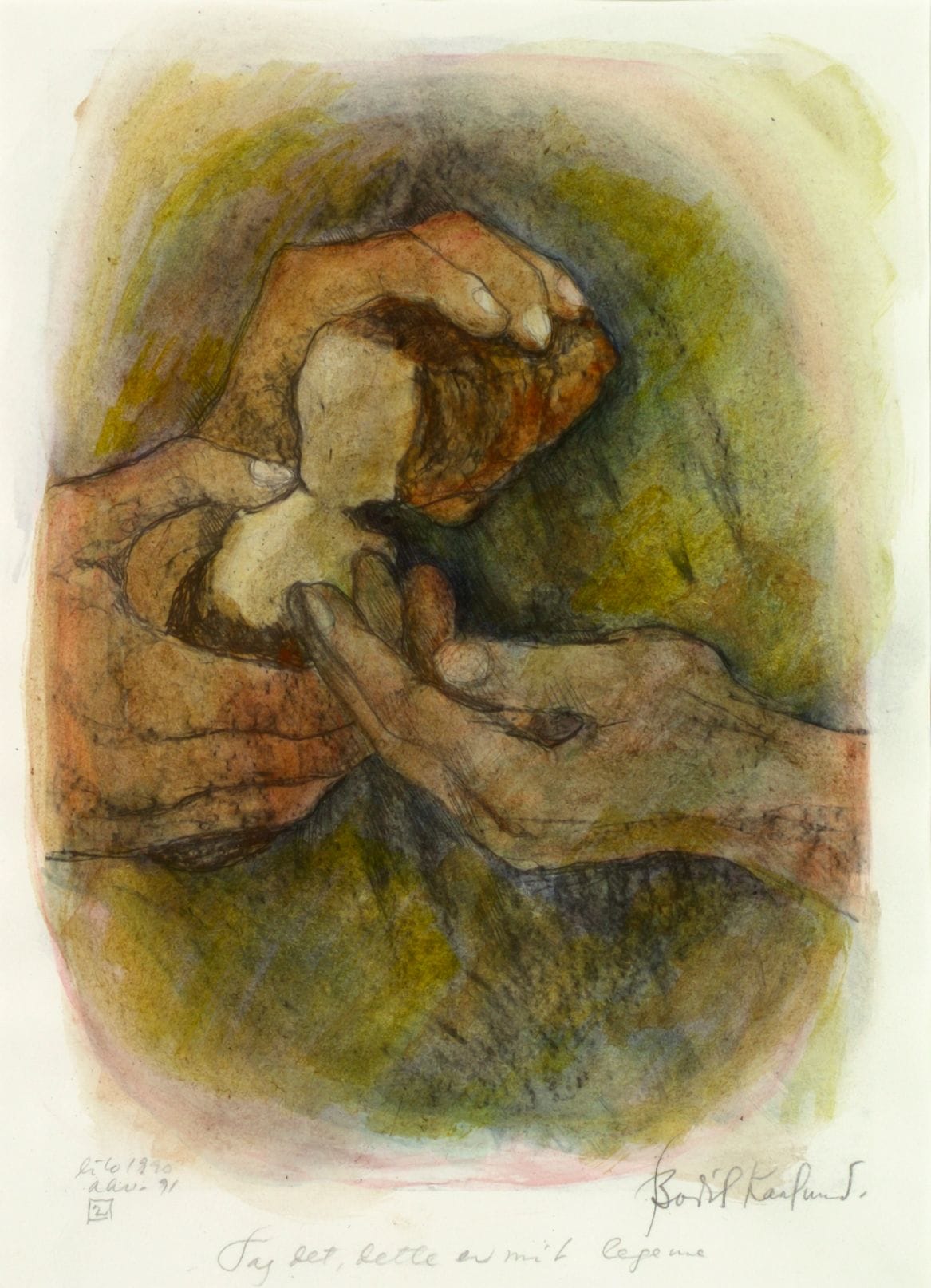 Artwork: Bodil Kaalund, Take it, this is my body, 1988