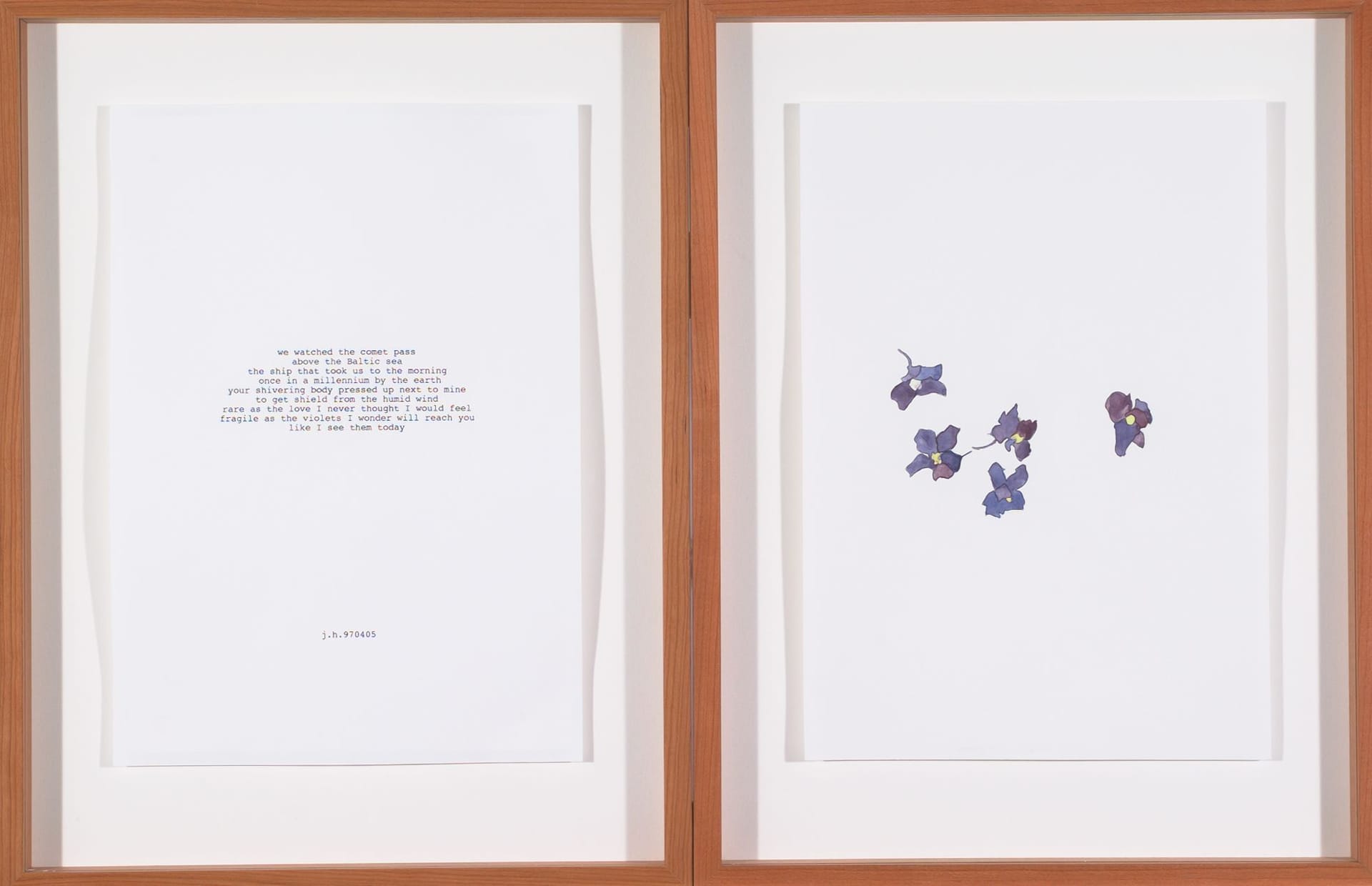 Verk: Jan Hietala, ur Letters That I Sent to Peter and Then Took Back Again, 1997