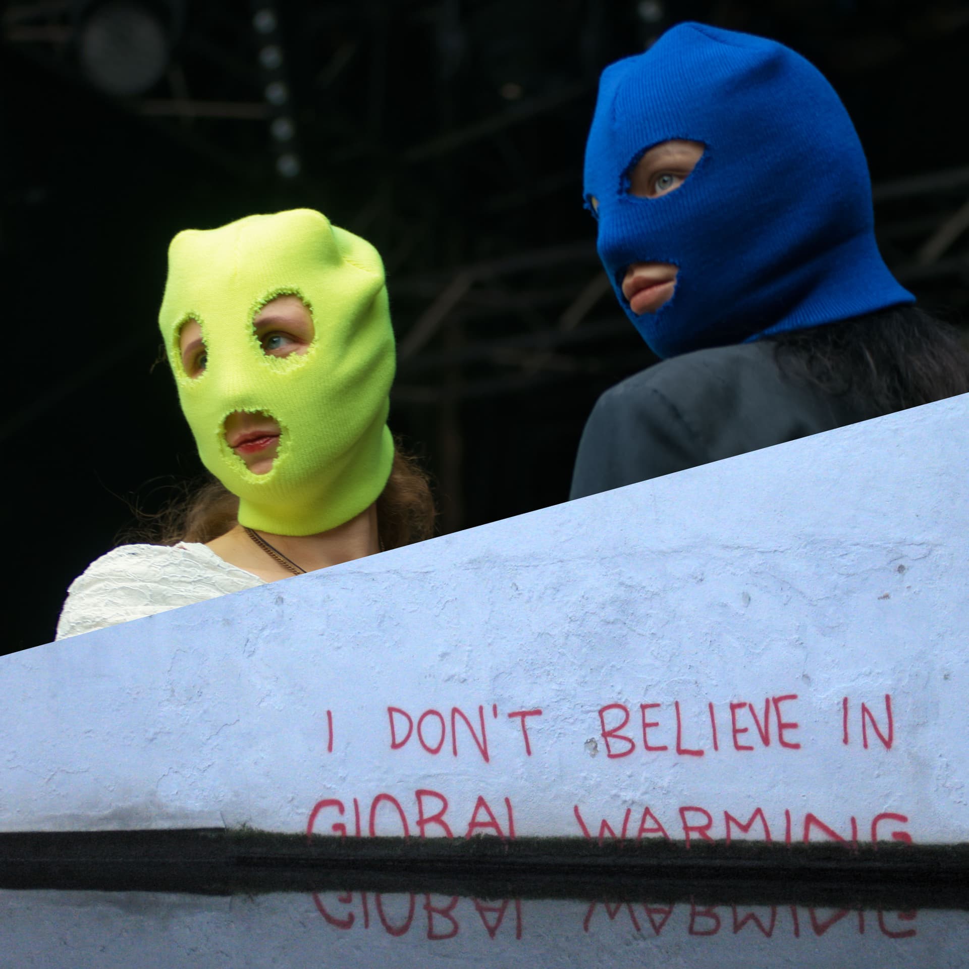 Collage of two works of art