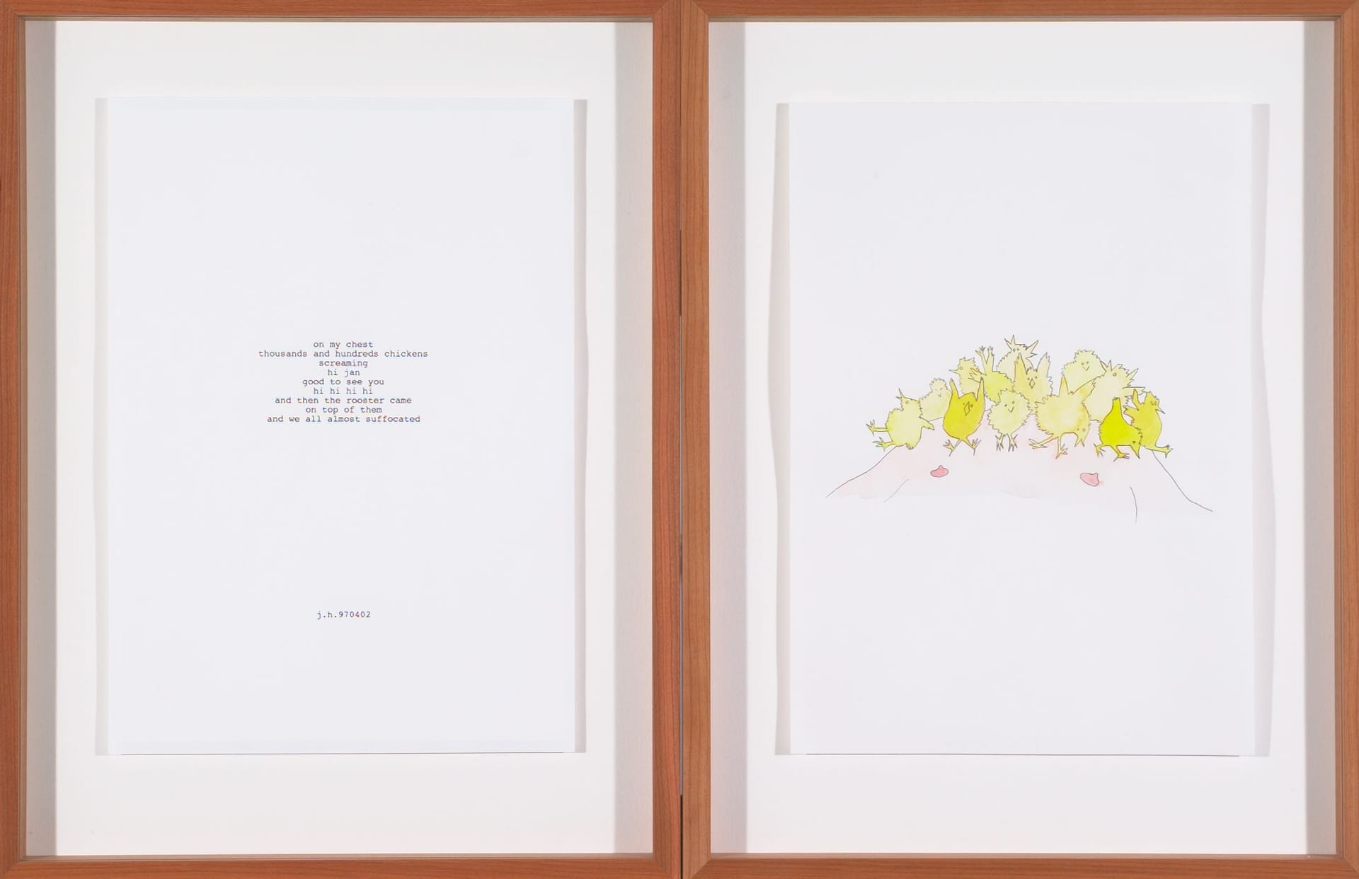 Verk: Jan Hietala, ur Letters That I Sent to Peter and Then Took Back Again, 1997