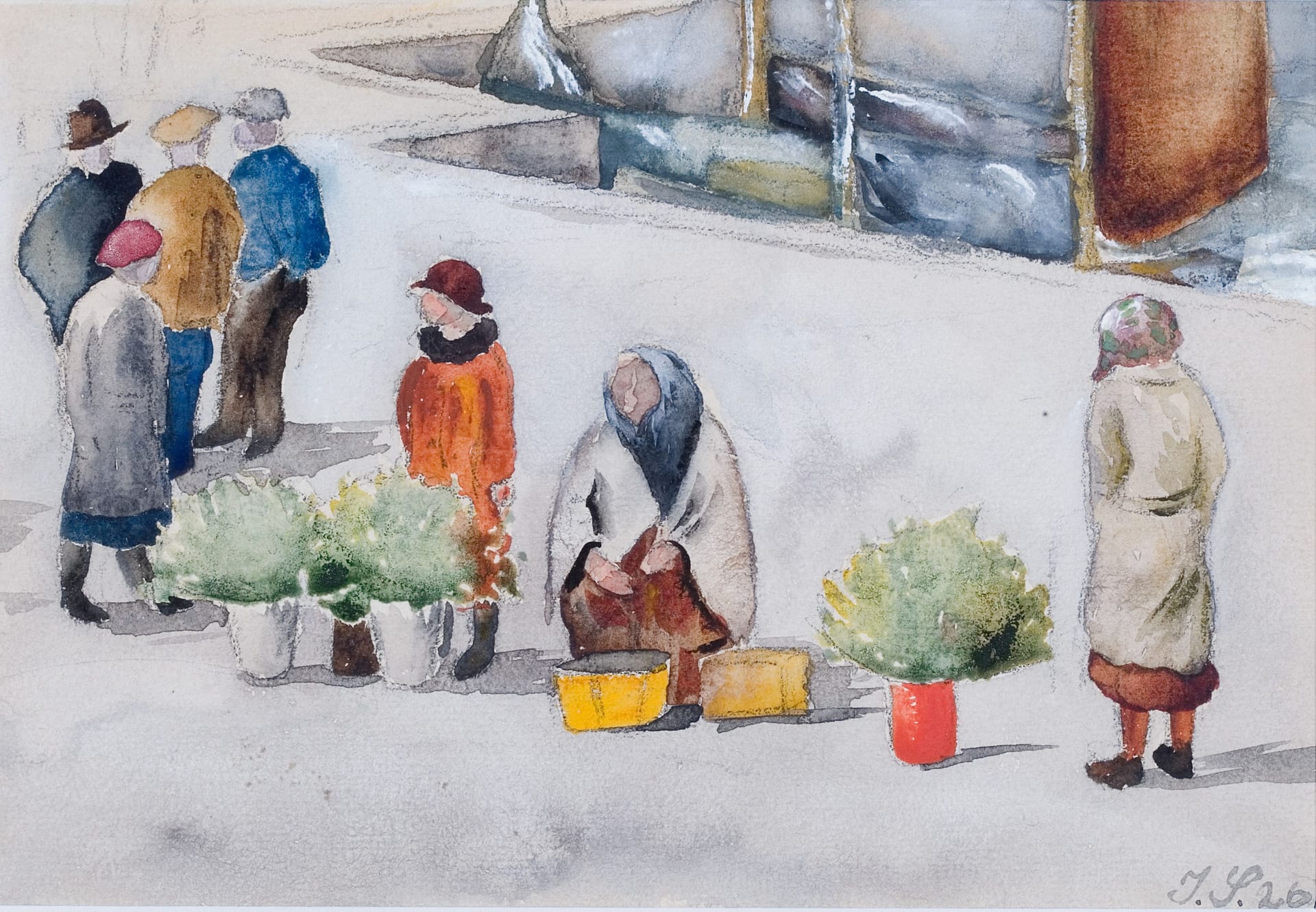 Artwork: Inge Schiöler, The Dock in Strömstad, 1926