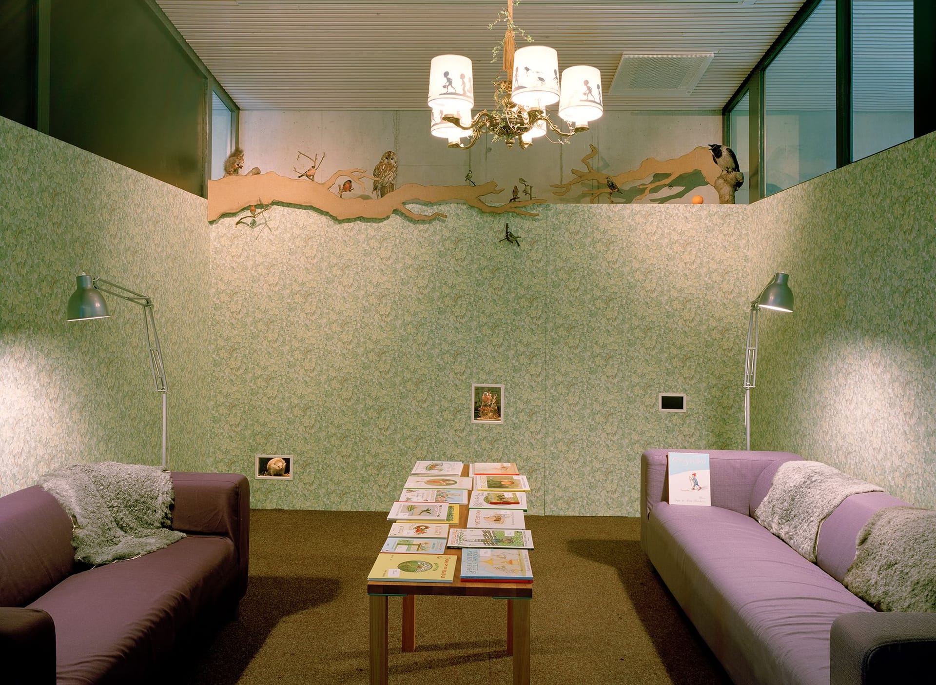 Reading nook in the exhibition